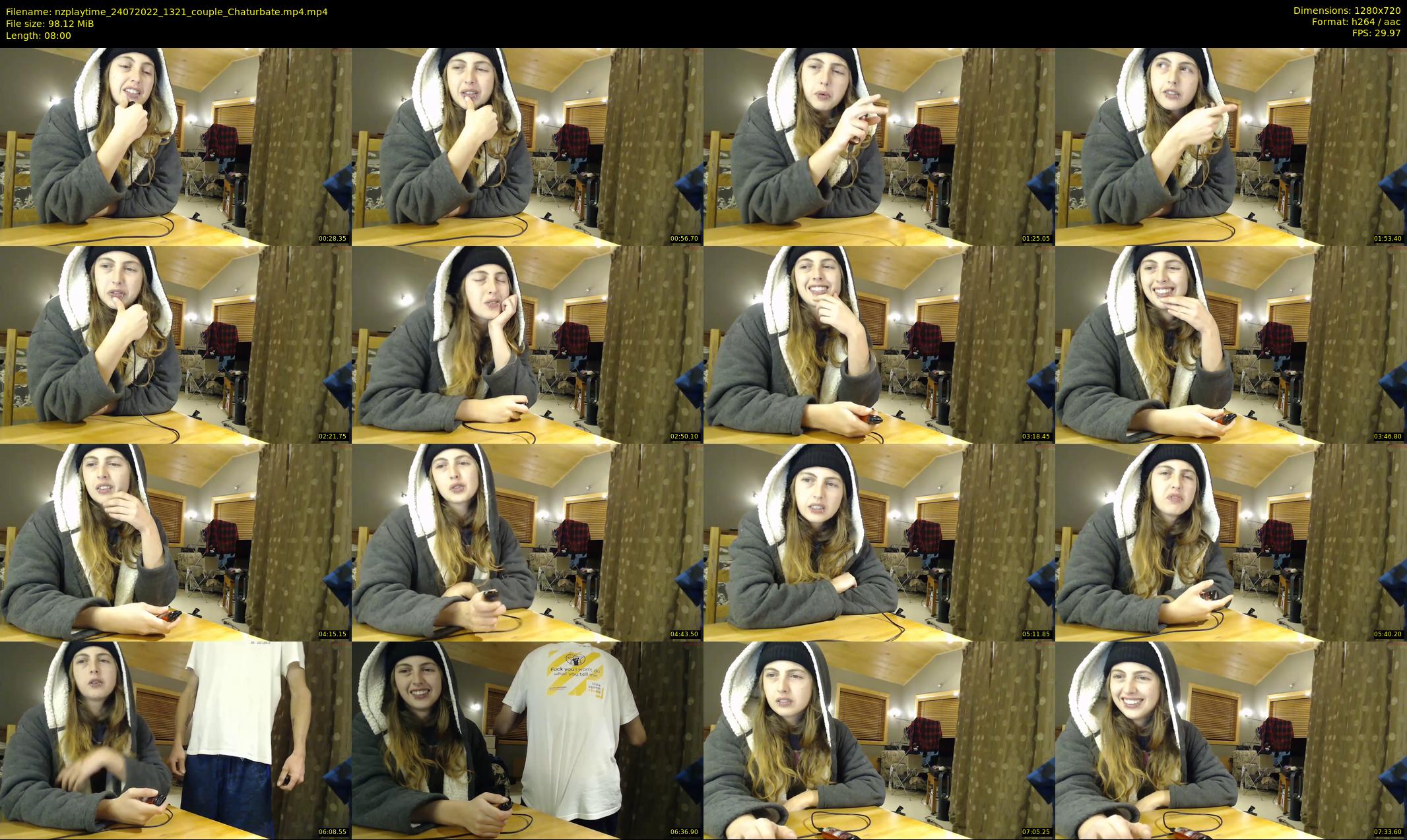 nzplaytime — 8 minute Chaturbate couple cam show recording, 720p, Jul 24, 2022