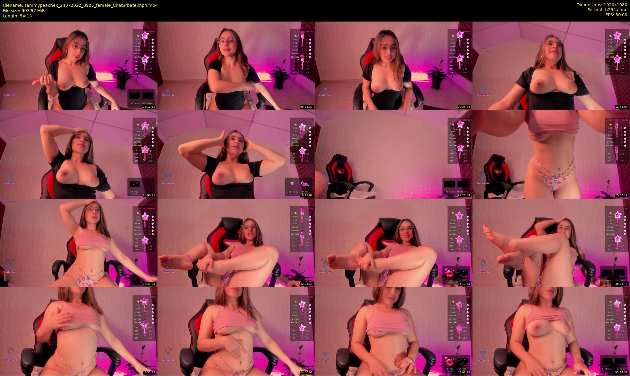 sammypeachex — 55 minute Chaturbate female cam show recording, 1080p, Jul 24, 2022