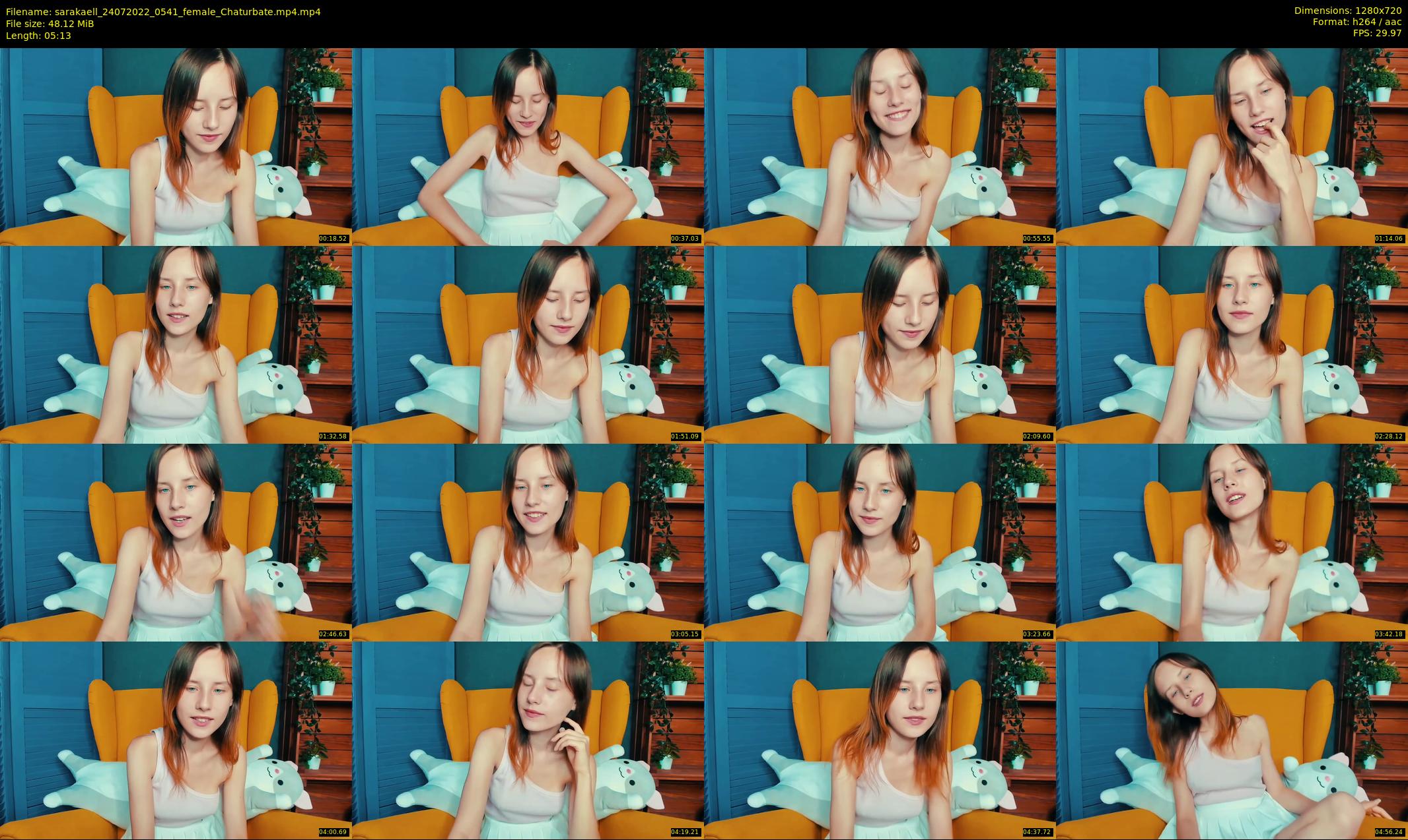 sarakaell — 6 minute Chaturbate female cam show recording, 720p, Jul 24, 2022