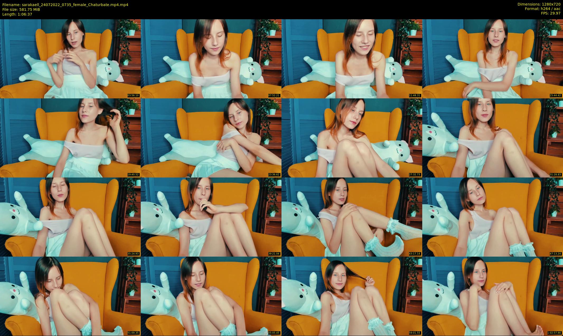 sarakaell — 67 minute Chaturbate female cam show recording, 720p, Jul 24, 2022