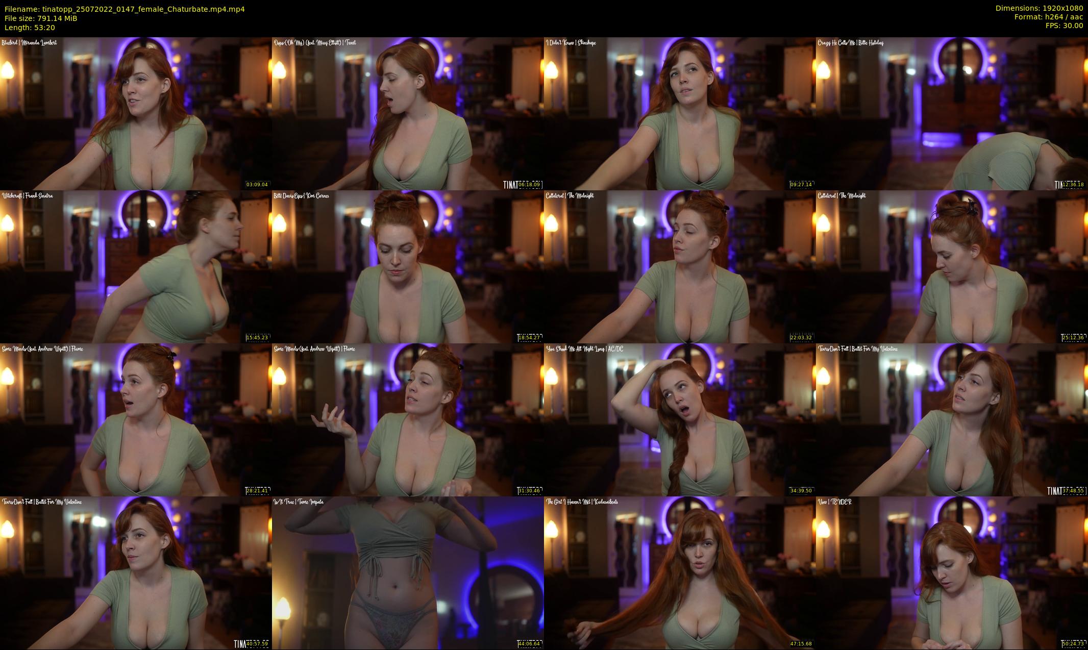 tinatopp — 54 minute Chaturbate female cam show recording, 1080p, Jul 25, 2022