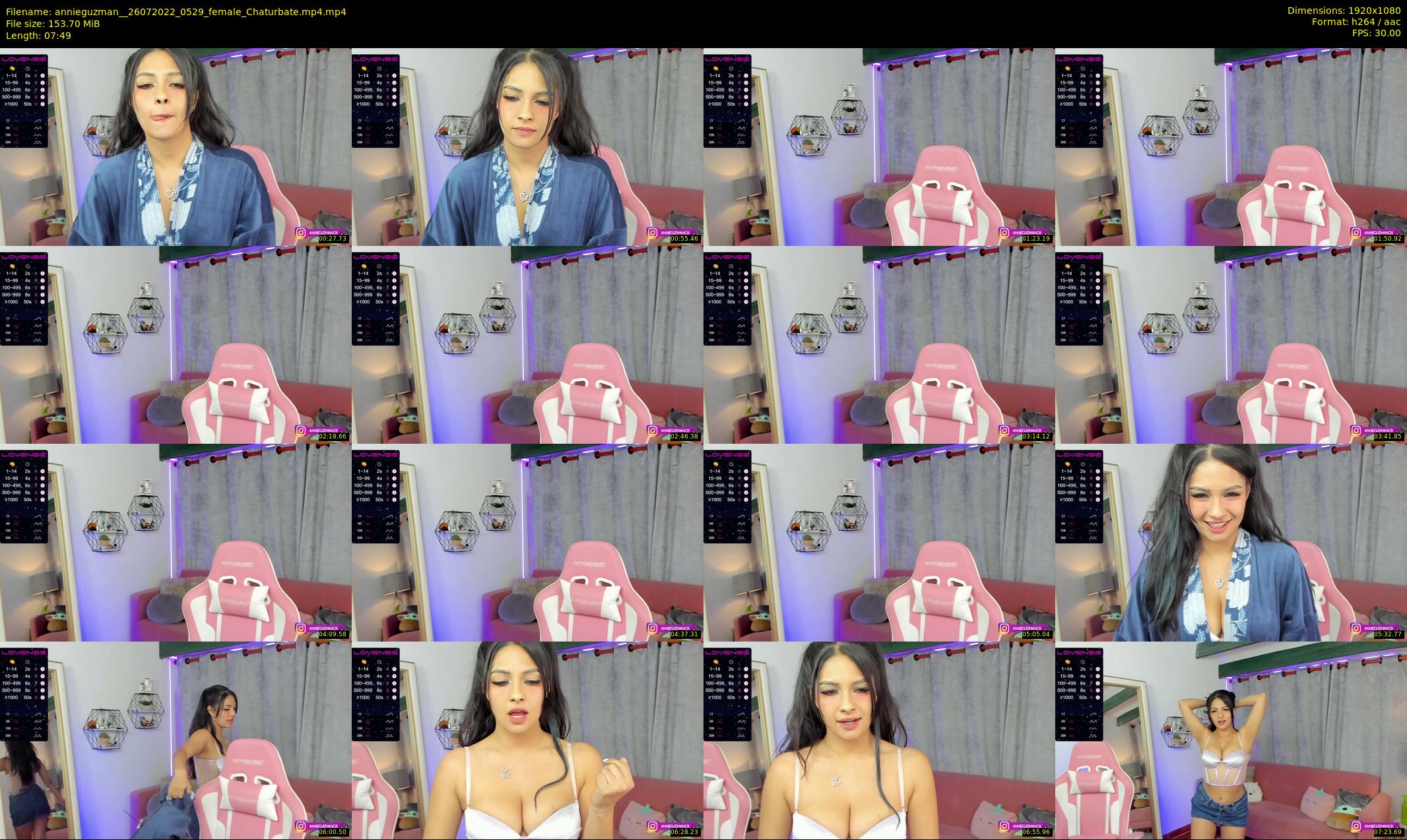 annieguzman_ — 8 minute Chaturbate female cam show recording, 1080p, Jul 26, 2022