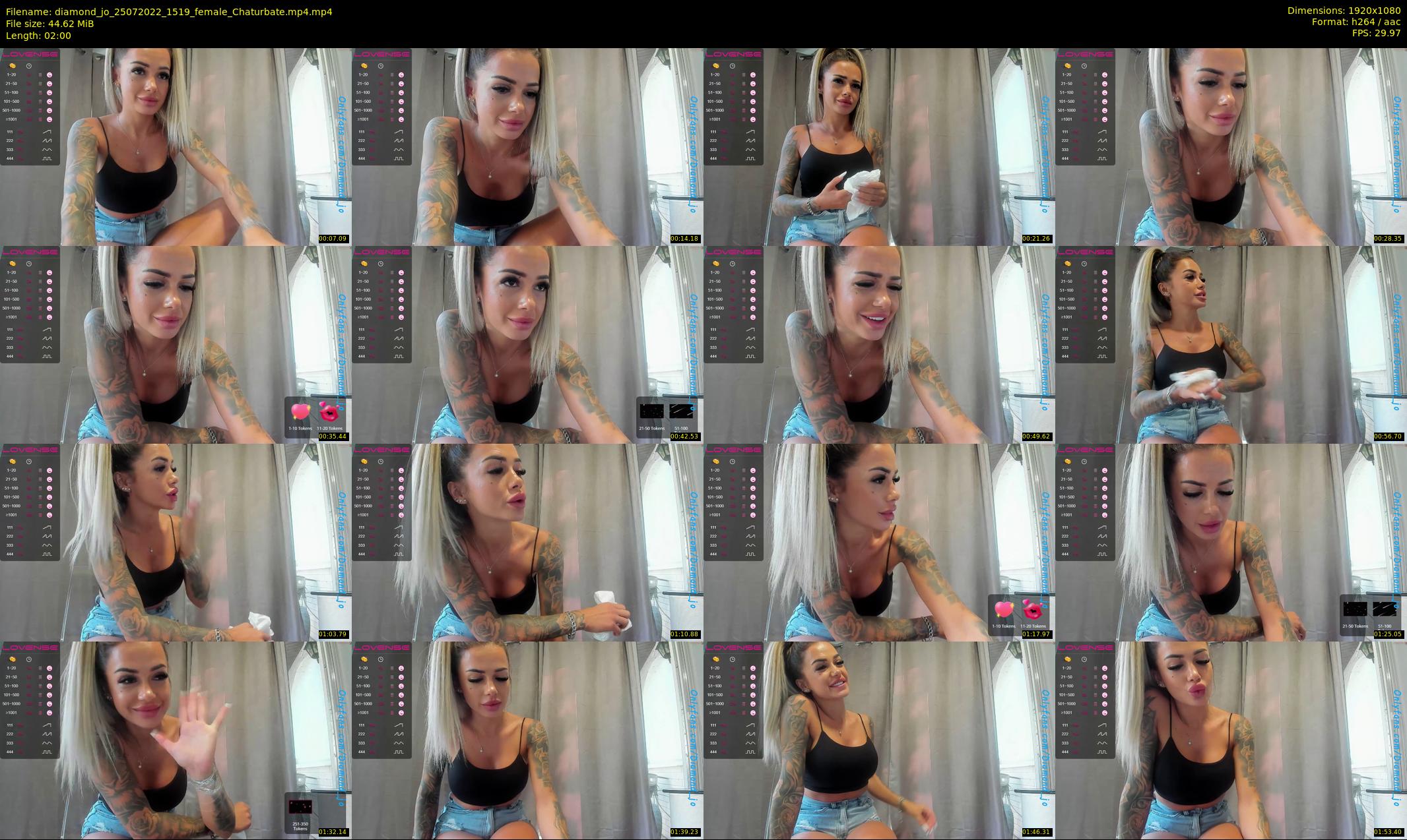 diamond_jo — 2 minute Chaturbate female cam show recording, 1080p, Jul 25, 2022