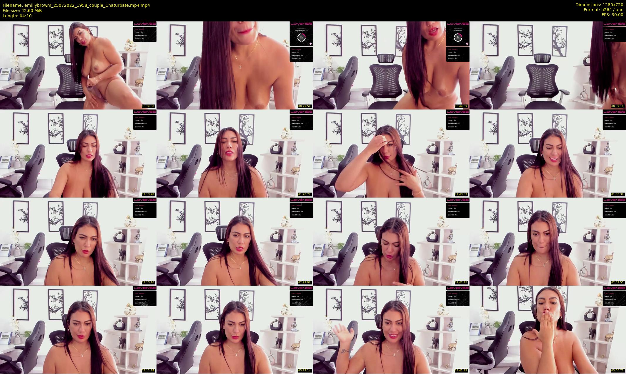 emillybrowm — 5 minute Chaturbate couple cam show recording, 720p, Jul 25, 2022