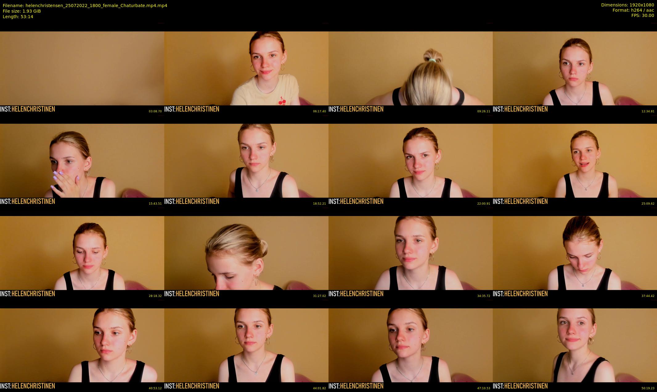 helenchristensen — 54 minute Chaturbate female cam show recording, 1080p, Jul 25, 2022