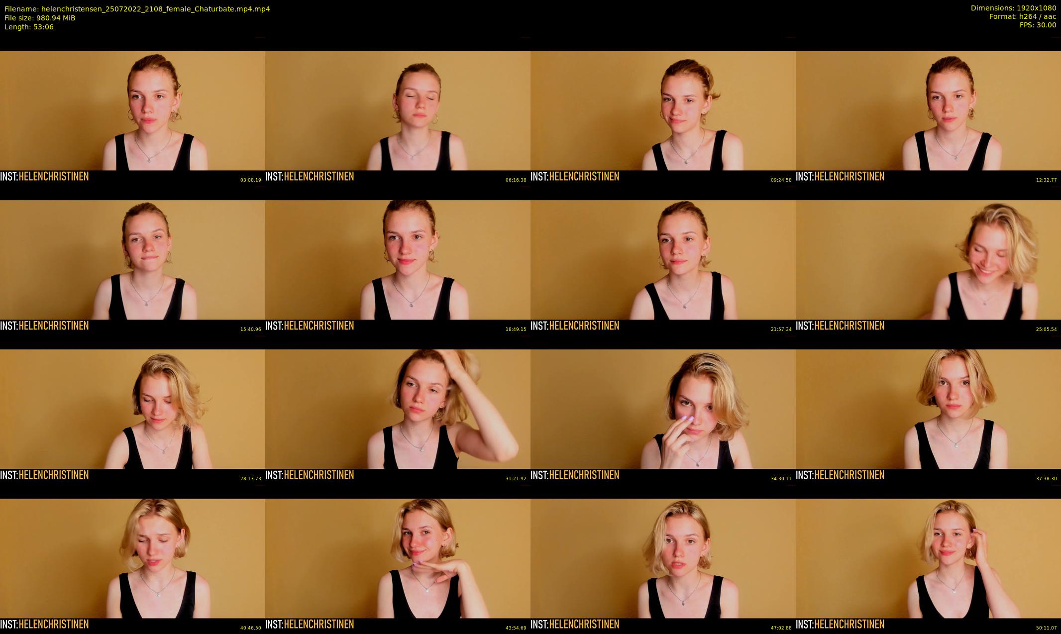 helenchristensen — 54 minute Chaturbate female cam show recording, 1080p, Jul 25, 2022