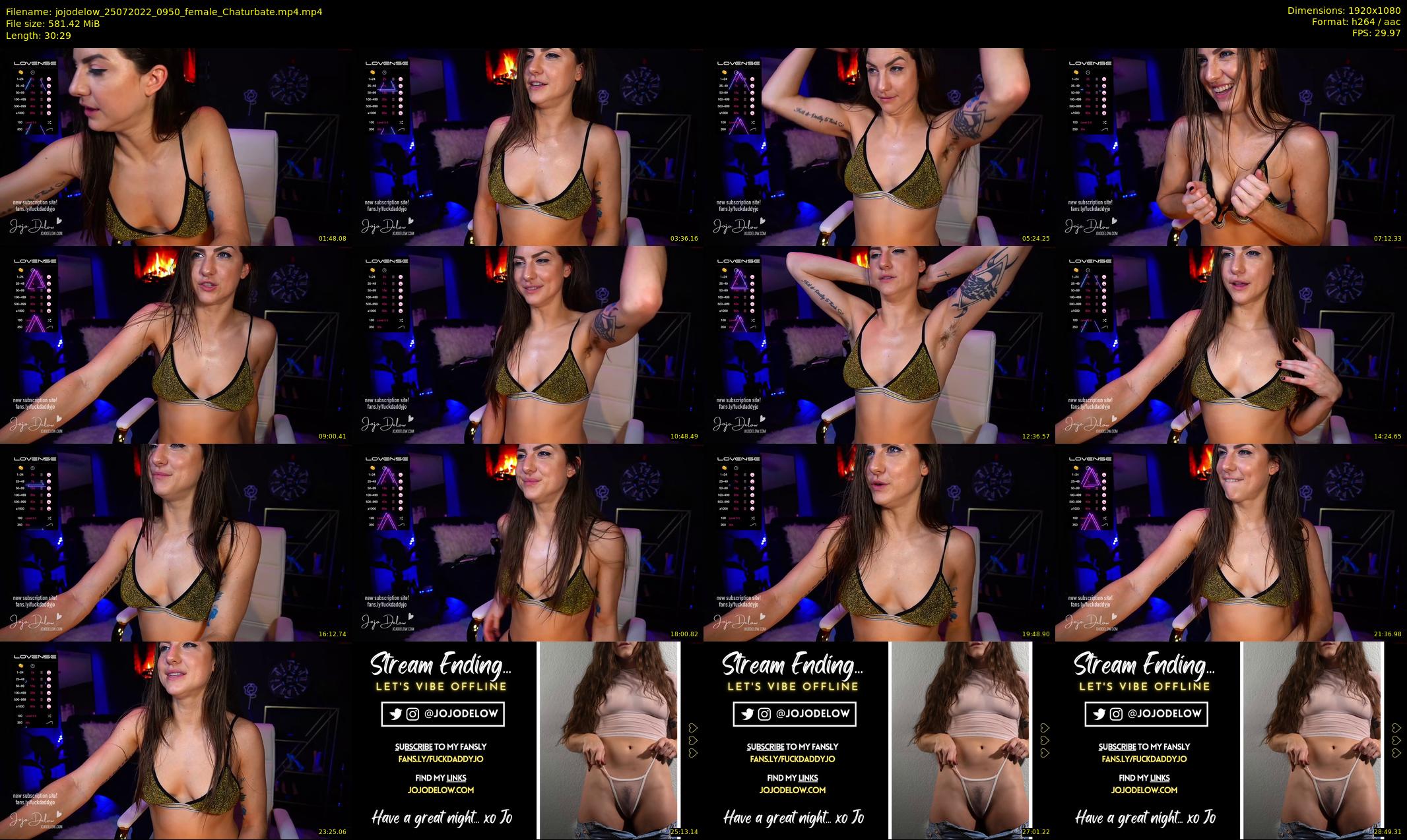 jojodelow — 31 minute Chaturbate female cam show recording, 1080p, Jul 25, 2022