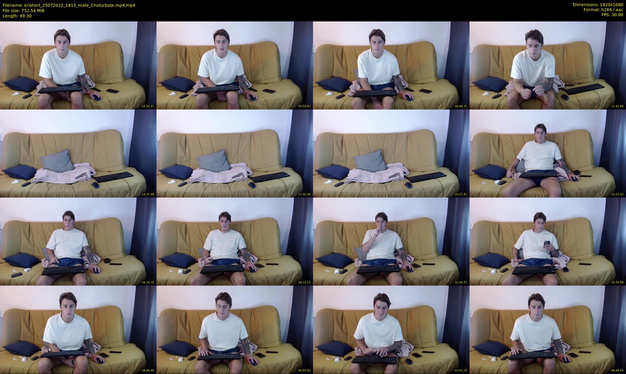 krishort — 50 minute Chaturbate male cam show recording, 1080p, Jul 25, 2022