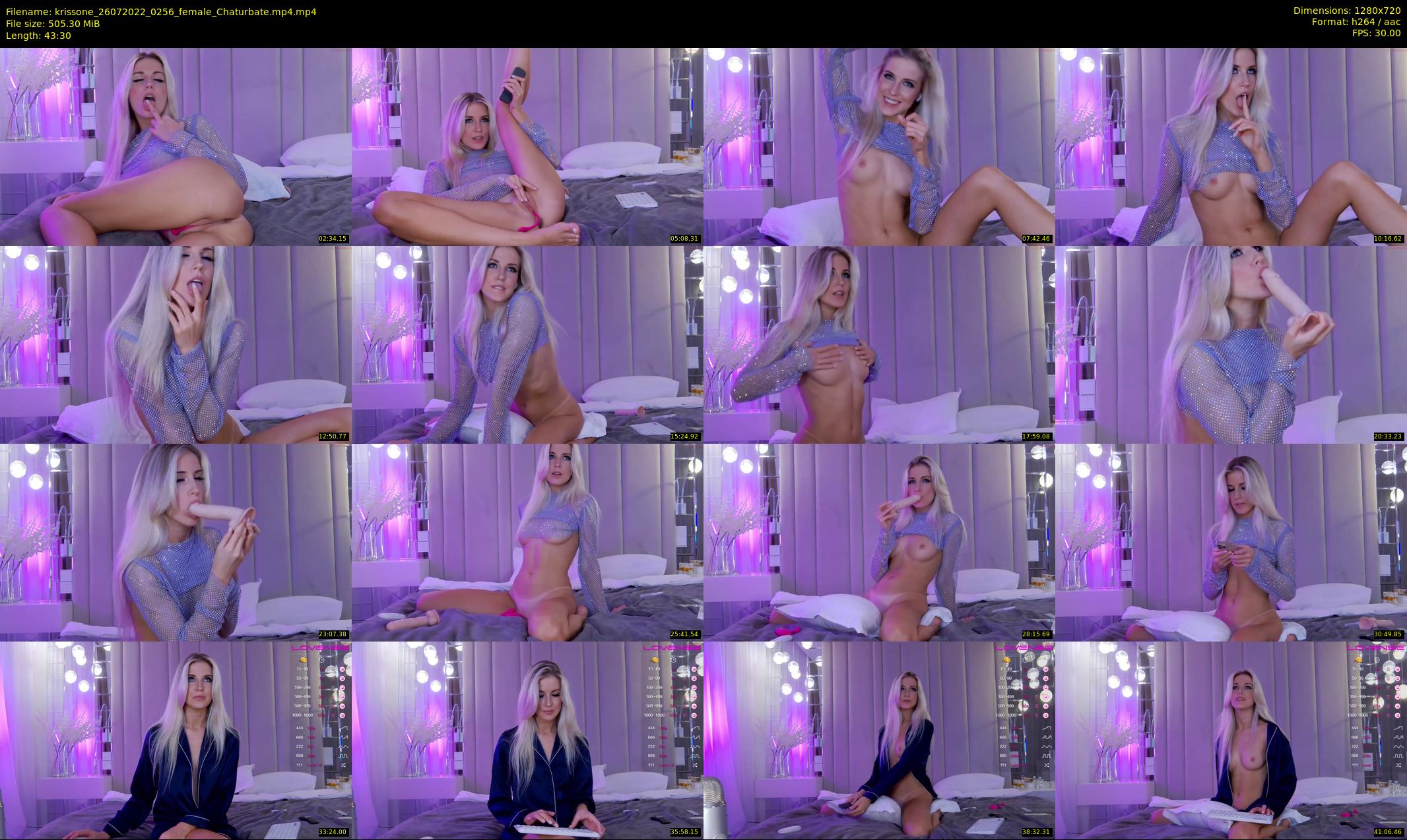 krissone — 44 minute Chaturbate female cam show recording, 720p, Jul 26, 2022
