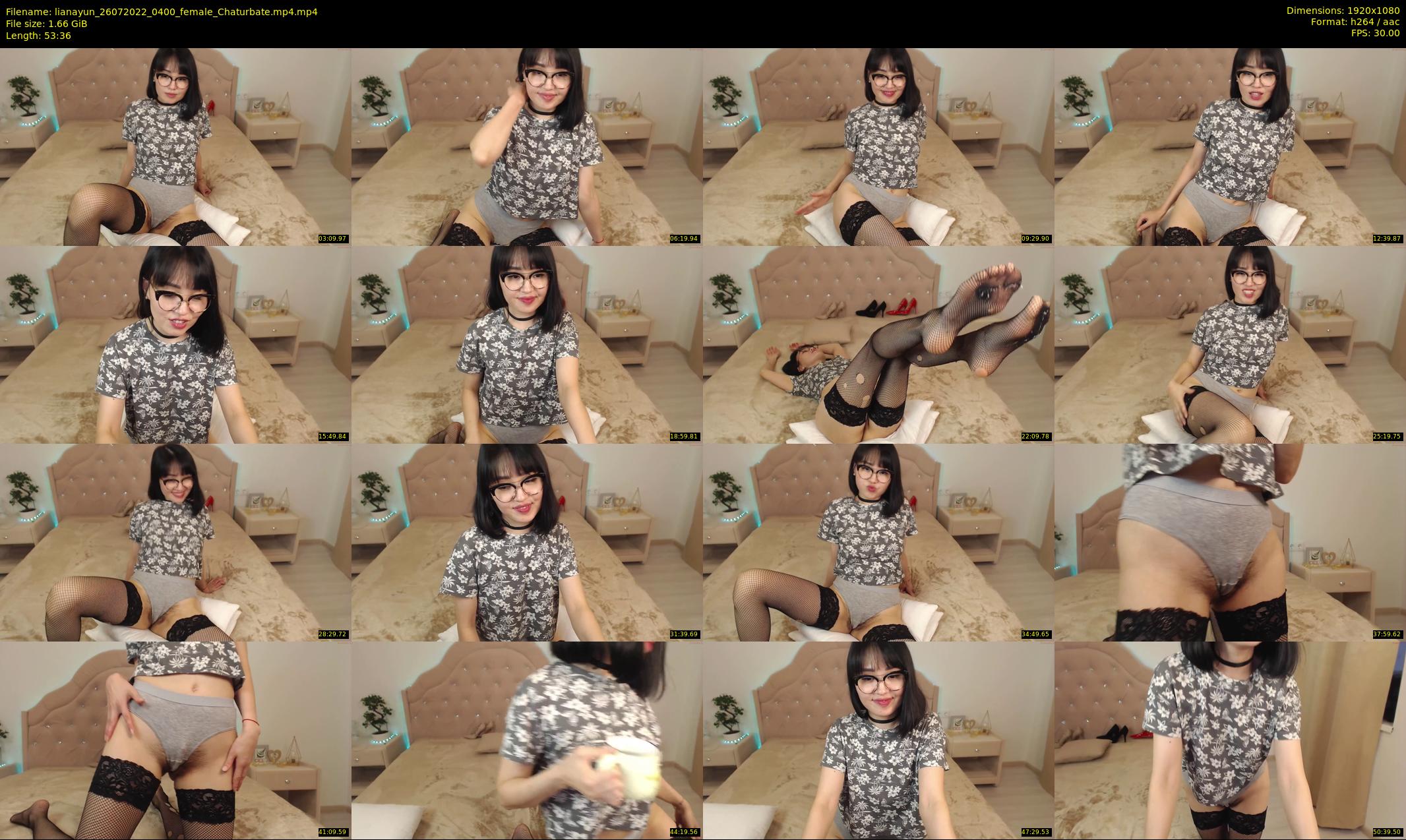 lianayun — 54 minute Chaturbate female cam show recording, 1080p, Jul 26, 2022