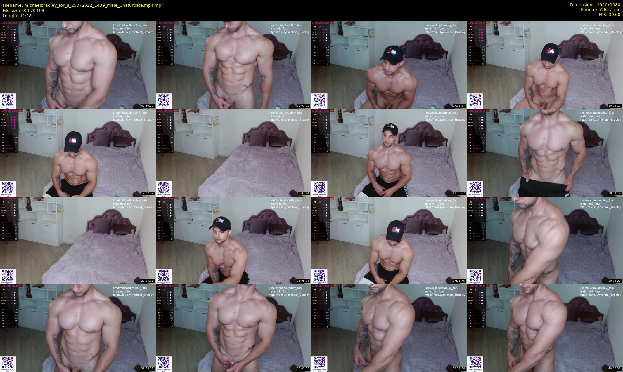 michaelbradley_for_u — 43 minute Chaturbate male cam show recording, 1080p, Jul 25, 2022