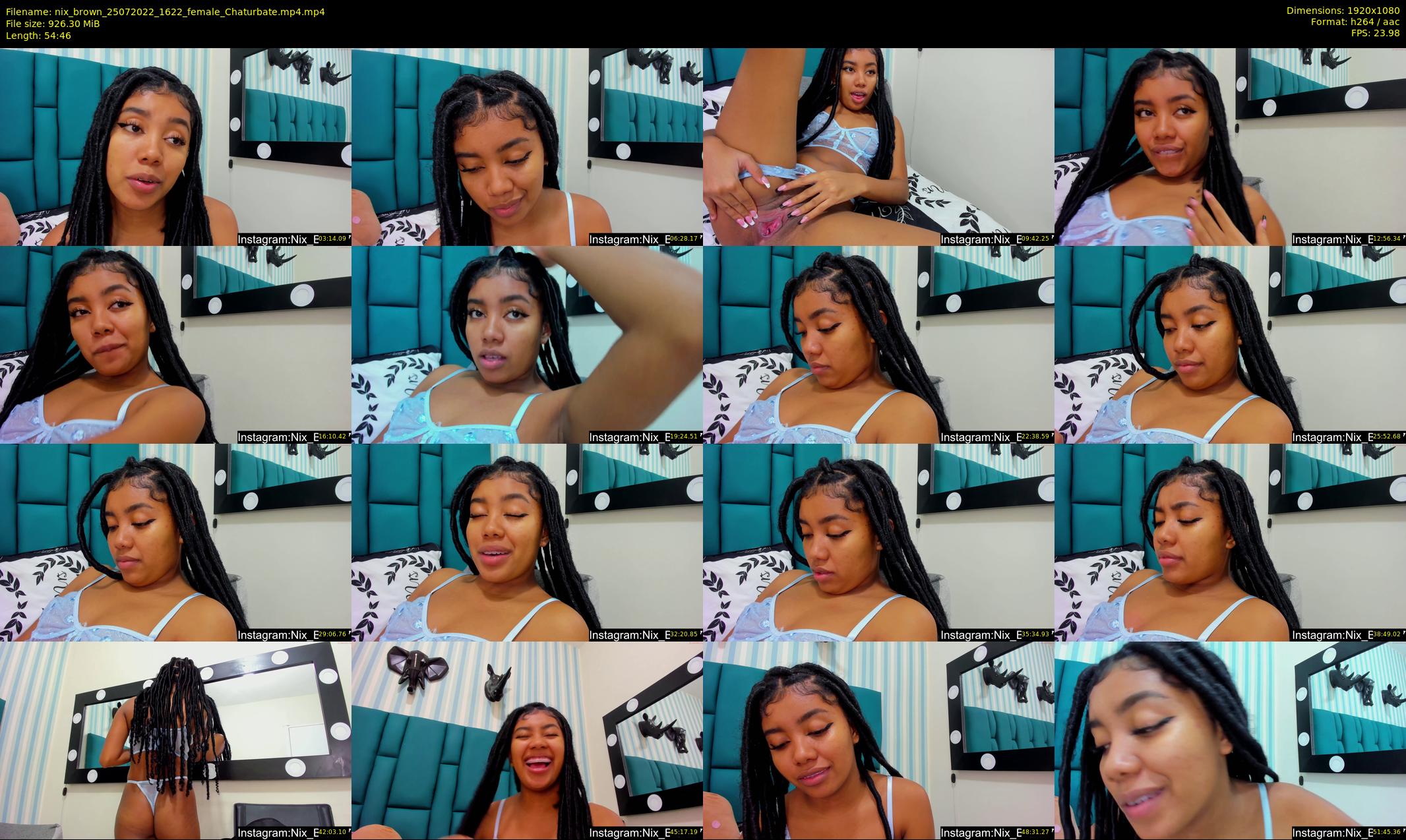 nix_brown — 55 minute Chaturbate female cam show recording, 1080p, Jul 25, 2022