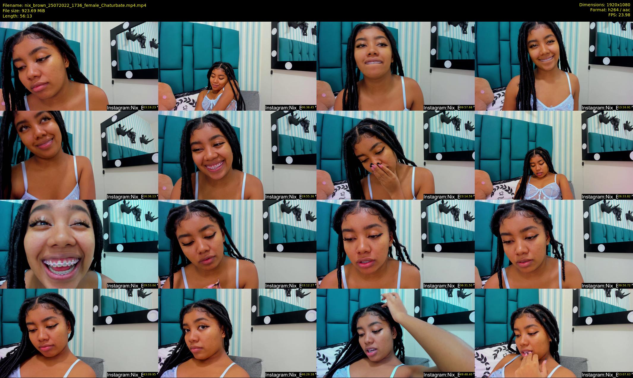 nix_brown — 57 minute Chaturbate female cam show recording, 1080p, Jul 25, 2022