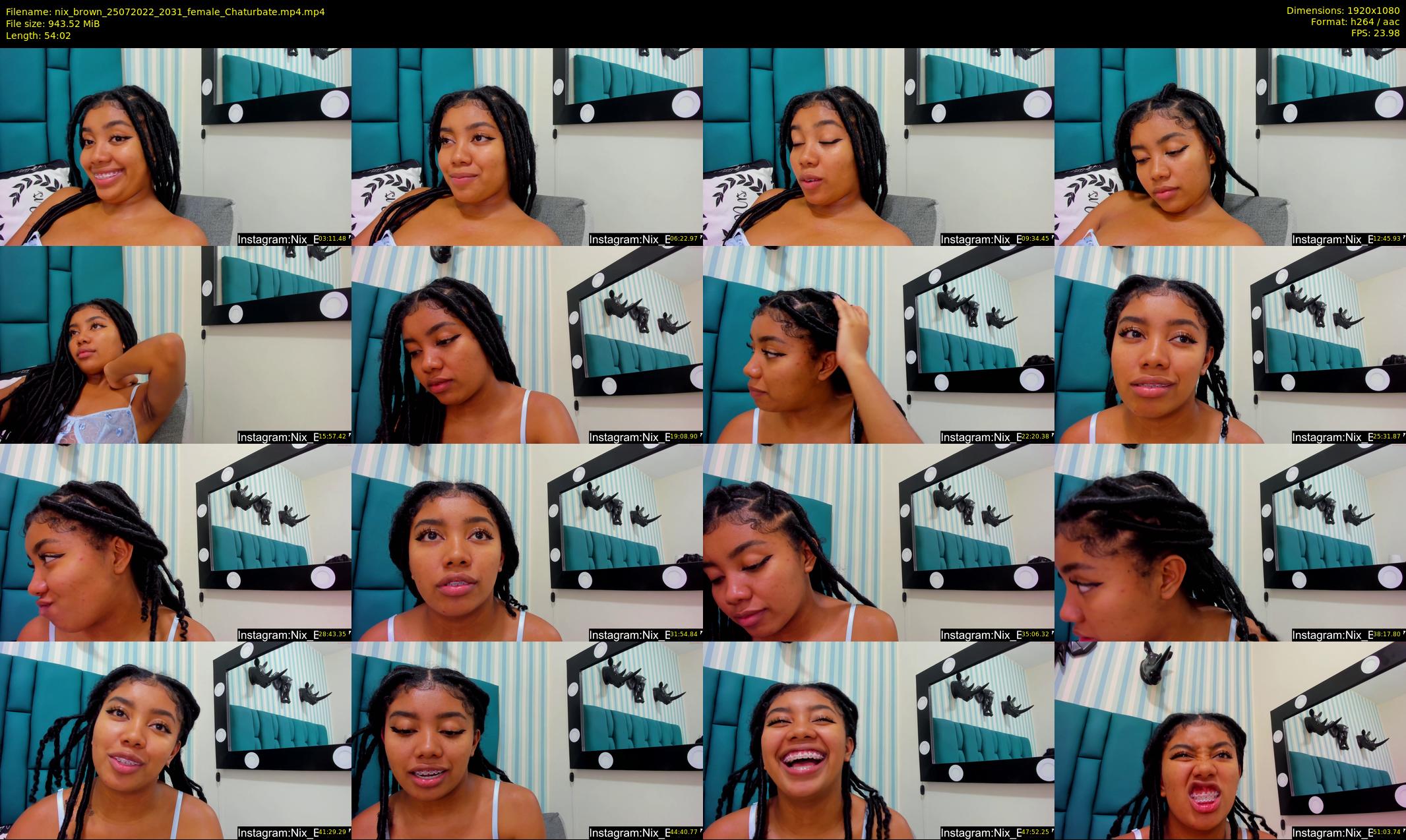 nix_brown — 55 minute Chaturbate female cam show recording, 1080p, Jul 25, 2022
