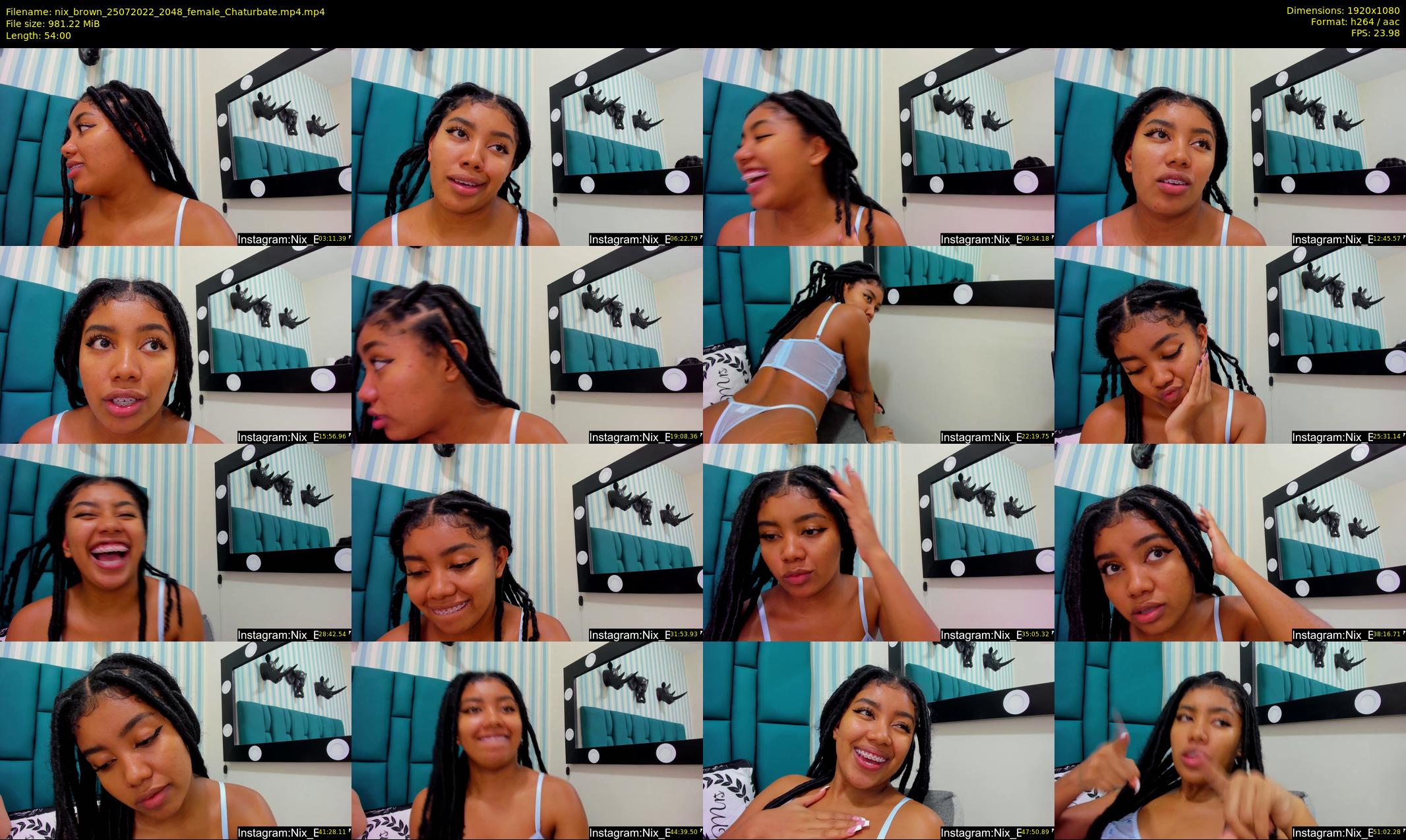 nix_brown — 54 minute Chaturbate female cam show recording, 1080p, Jul 25, 2022