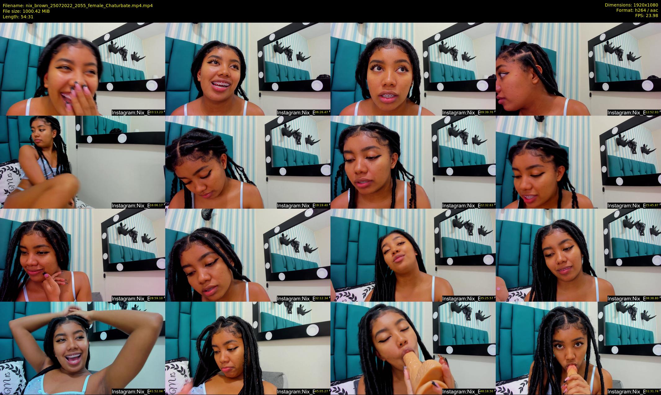 nix_brown — 55 minute Chaturbate female cam show recording, 1080p, Jul 25, 2022