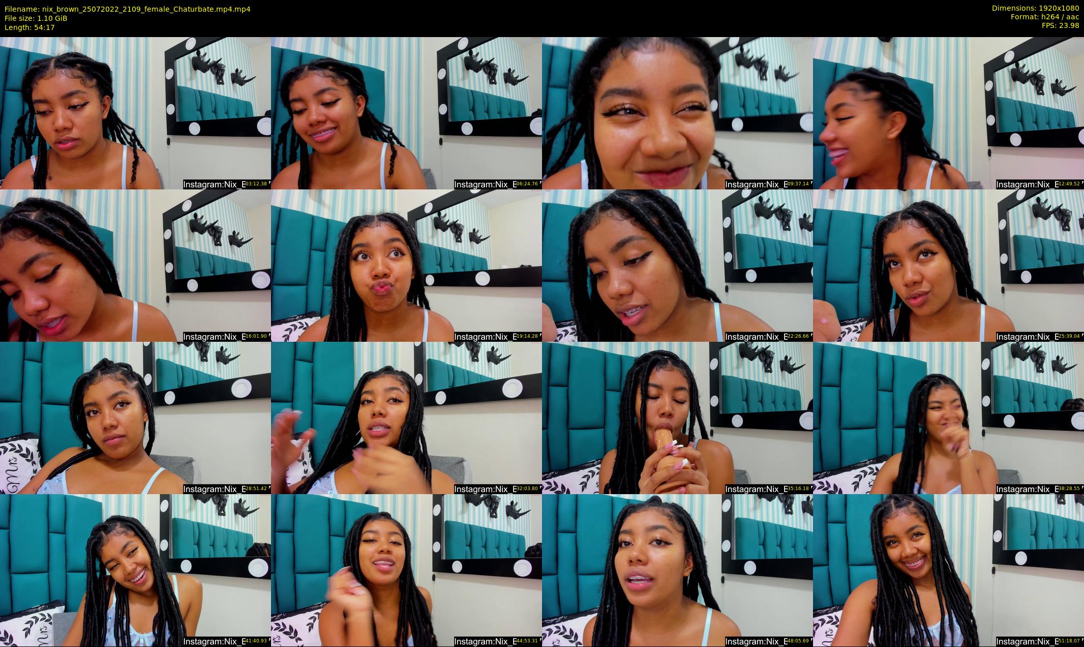 nix_brown — 55 minute Chaturbate female cam show recording, 1080p, Jul 25, 2022