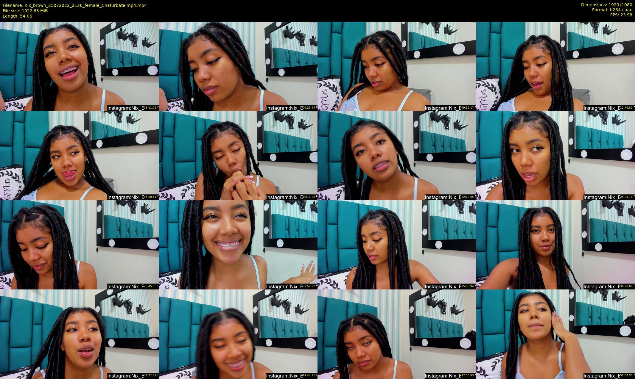 nix_brown — 55 minute Chaturbate female cam show recording, 1080p, Jul 25, 2022