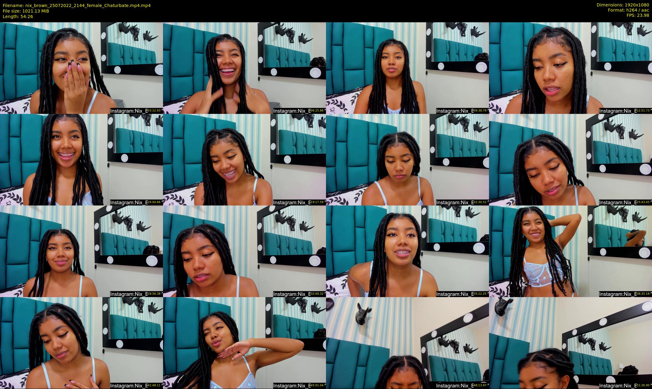 nix_brown — 55 minute Chaturbate female cam show recording, 1080p, Jul 25, 2022