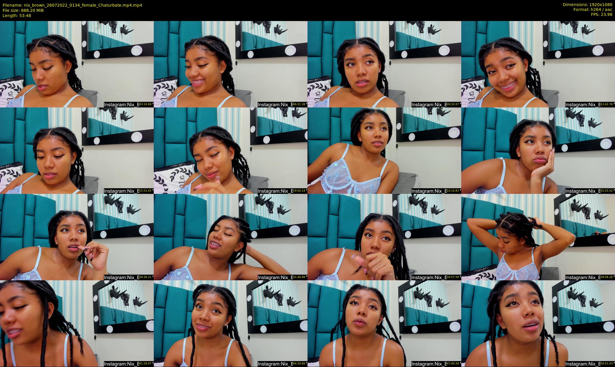 nix_brown — 54 minute Chaturbate female cam show recording, 1080p, Jul 26, 2022