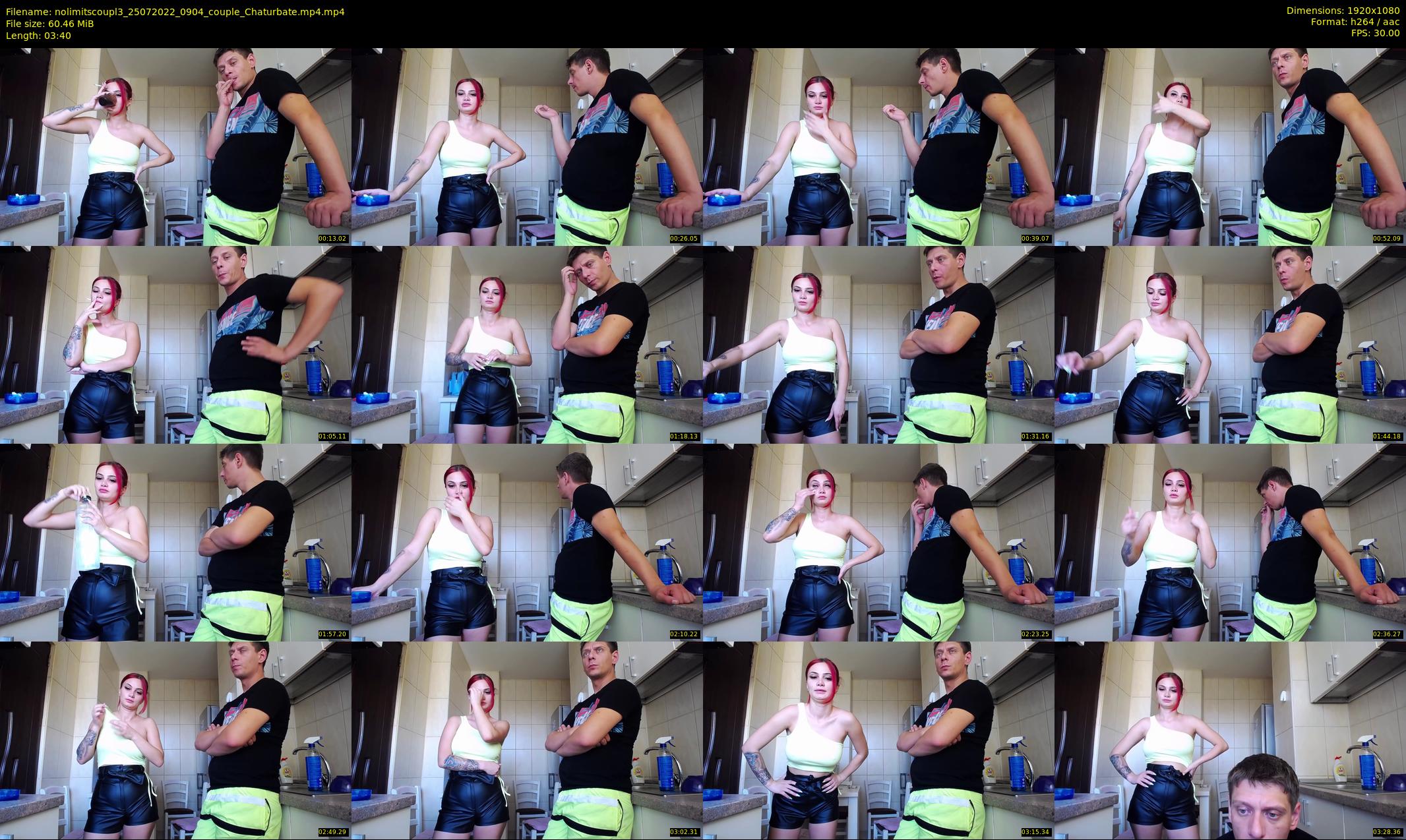 nolimitscoupl3 — 4 minute Chaturbate couple cam show recording, 1080p, Jul 25, 2022