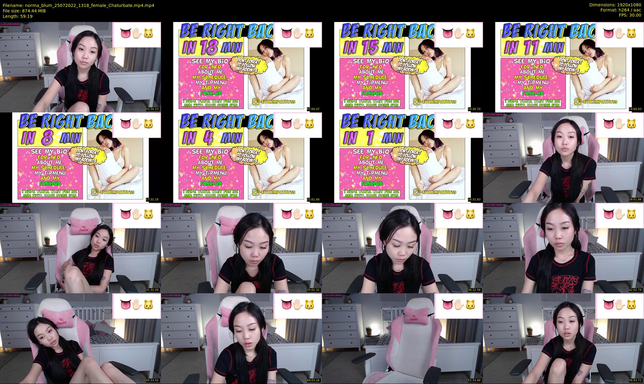 norma_blum — 60 minute Chaturbate female cam show recording, 1080p, Jul 25, 2022