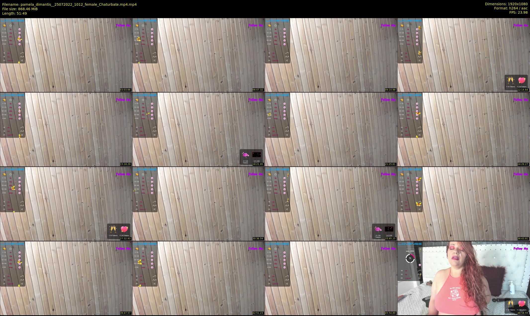 pamela_dimantis_ — 52 minute Chaturbate female cam show recording, 1080p, Jul 25, 2022