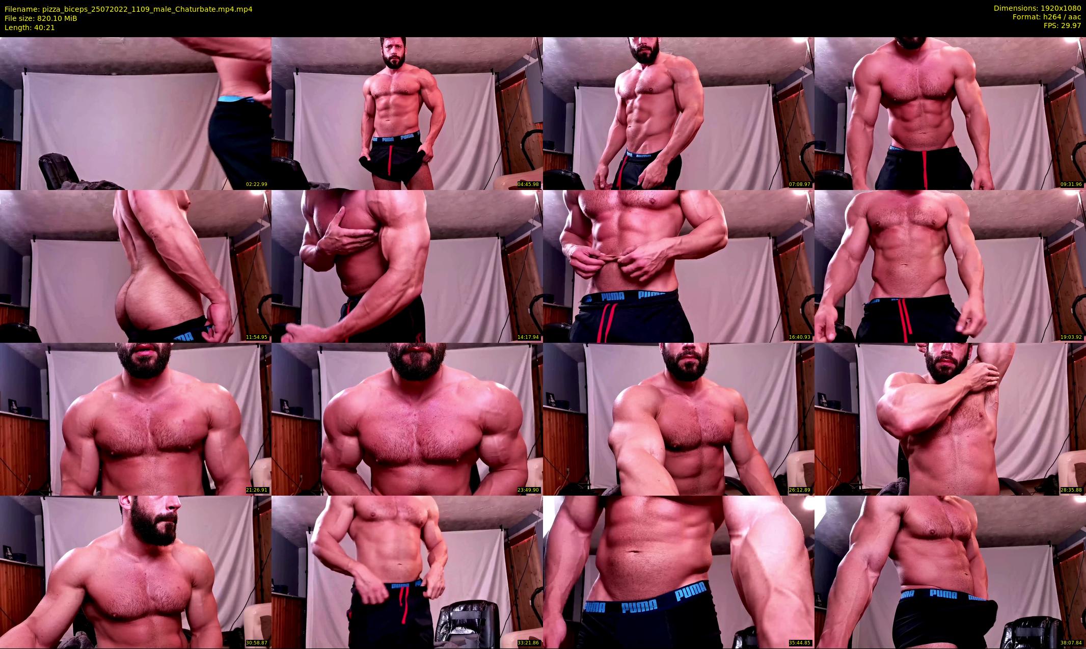 pizza_biceps — 41 minute Chaturbate male cam show recording, 1080p, Jul 25, 2022