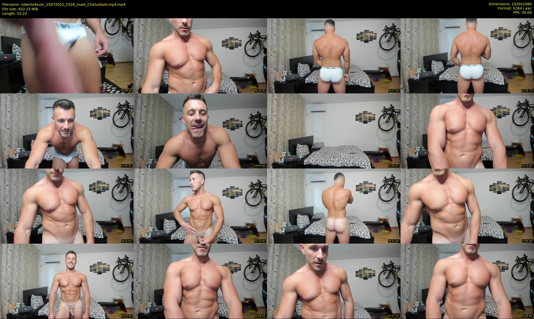 roberto4ever — 54 minute Chaturbate male cam show recording, 1080p, Jul 25, 2022