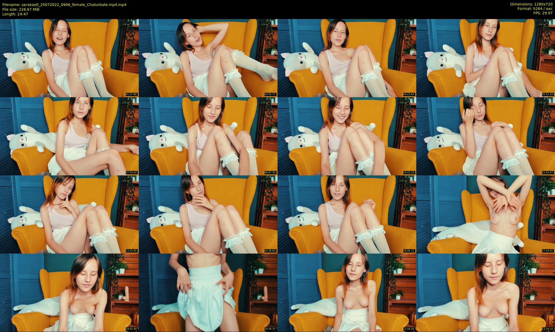 sarakaell — 25 minute Chaturbate female cam show recording, 720p, Jul 25, 2022