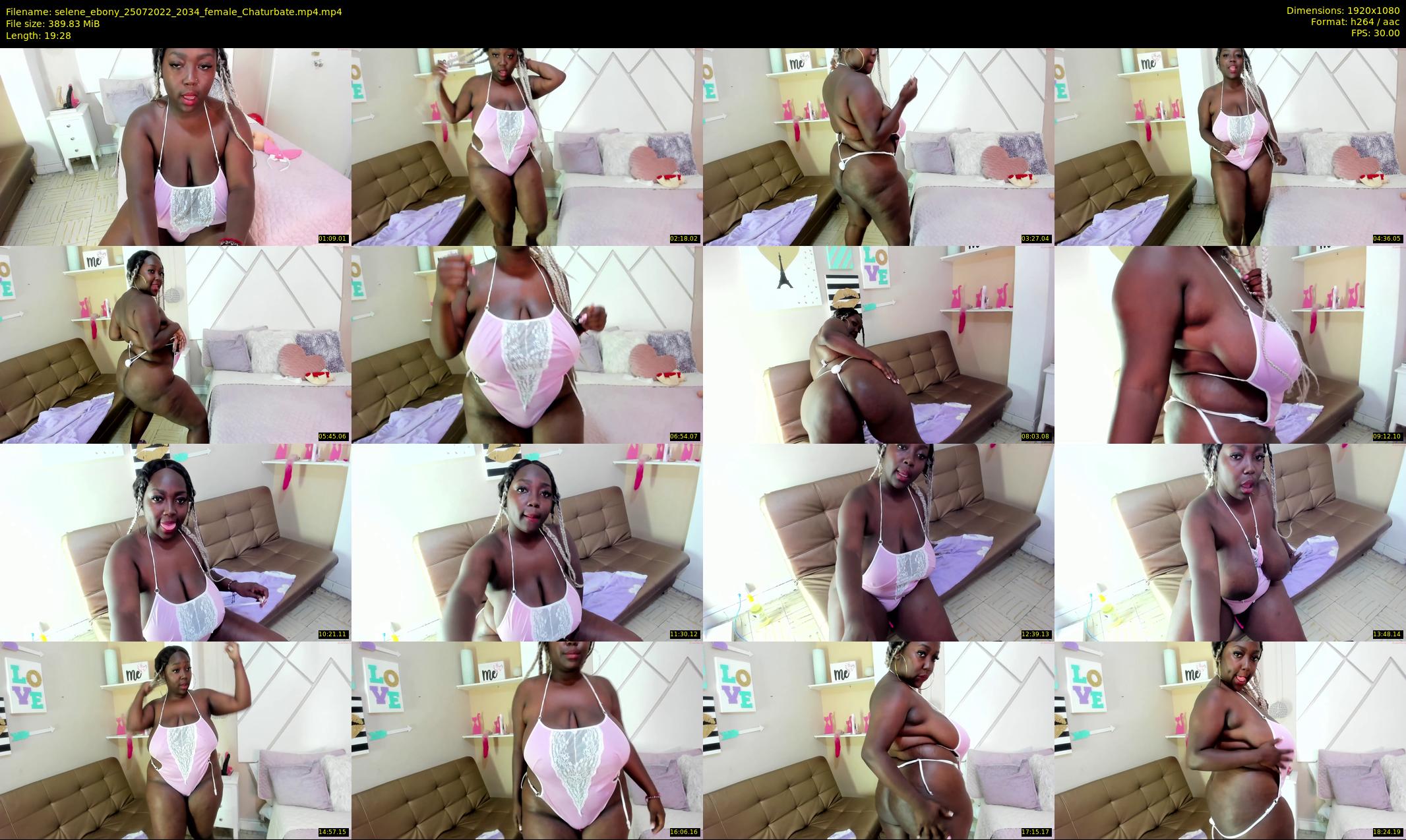 selene_ebony — 20 minute Chaturbate female cam show recording, 1080p, Jul 25, 2022