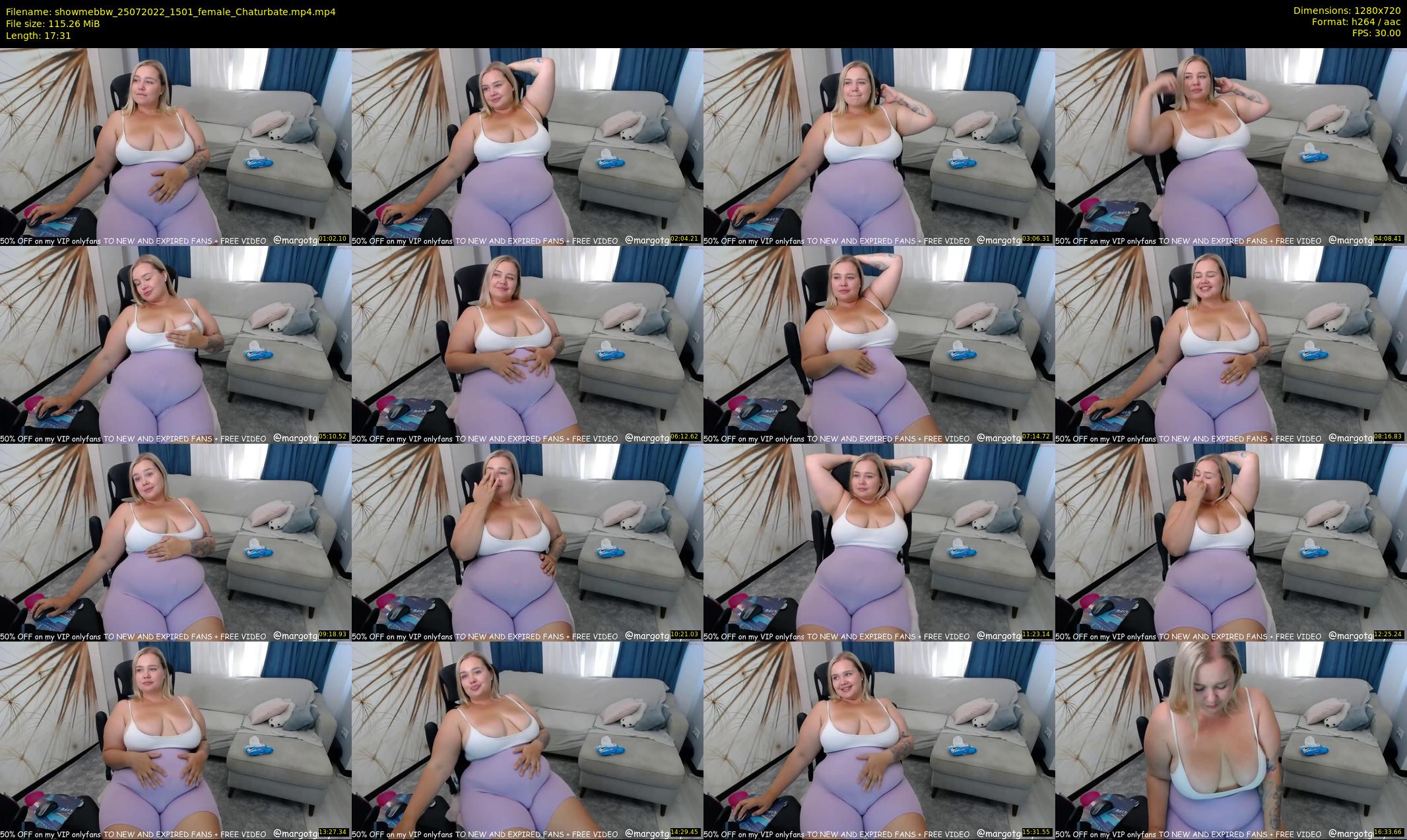showmebbw — 18 minute Chaturbate female cam show recording, 720p, Jul 25, 2022