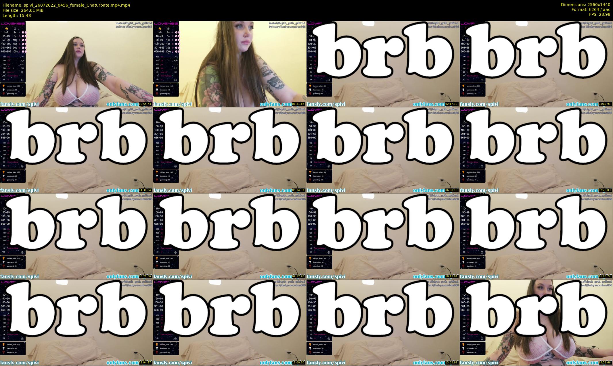 spivi — 16 minute Chaturbate female cam show recording, 1080p, Jul 26, 2022