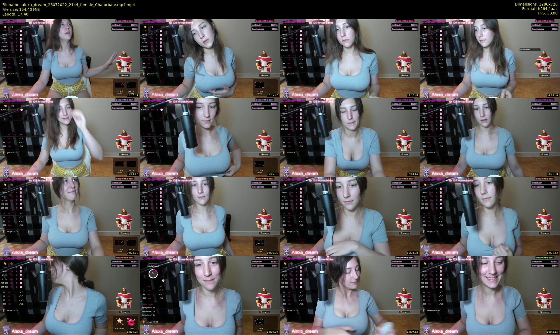 alexa_dream — 18 minute Chaturbate female cam show recording, 720p, Jul 26, 2022