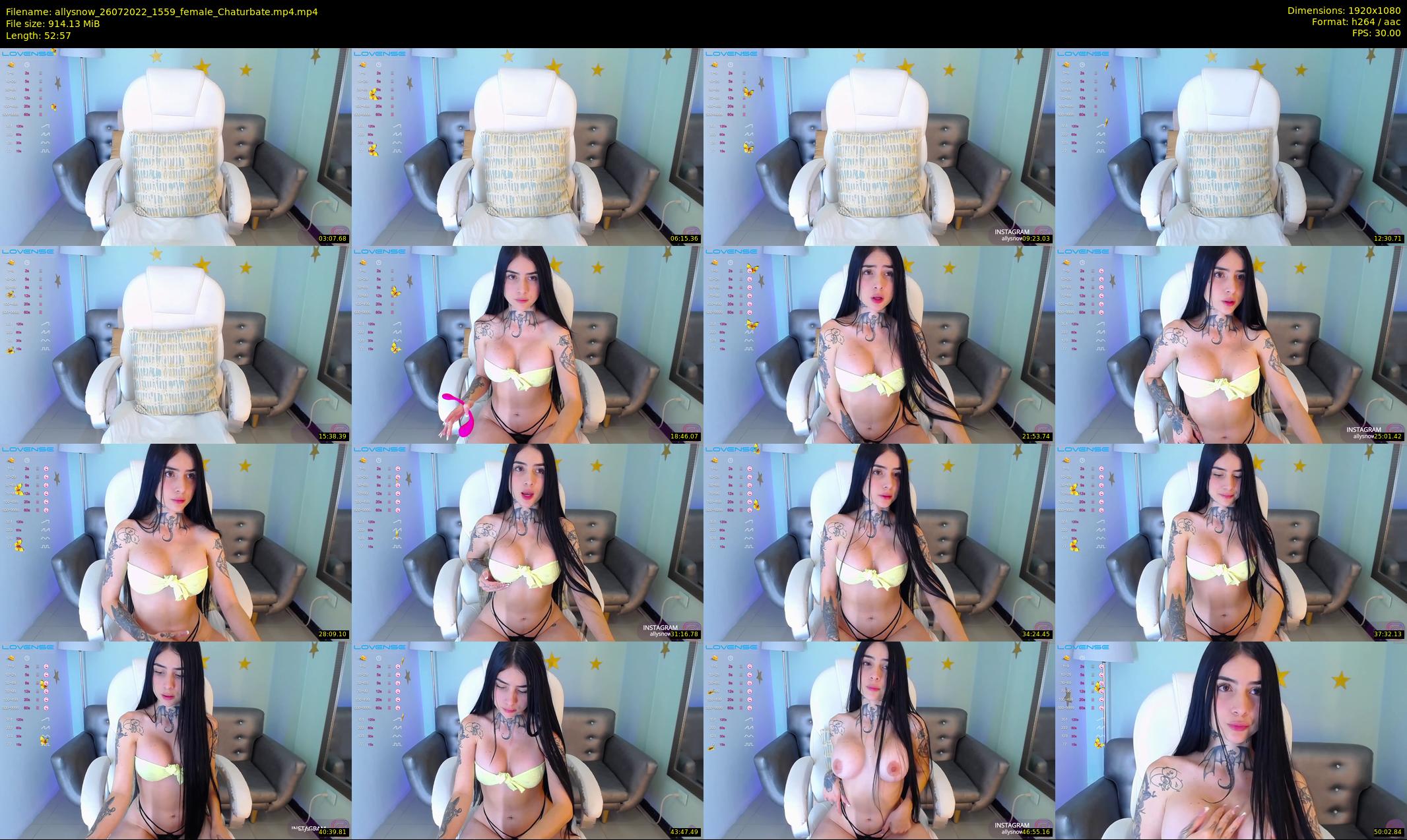 allysnow — 53 minute Chaturbate female cam show recording, 1080p, Jul 26, 2022