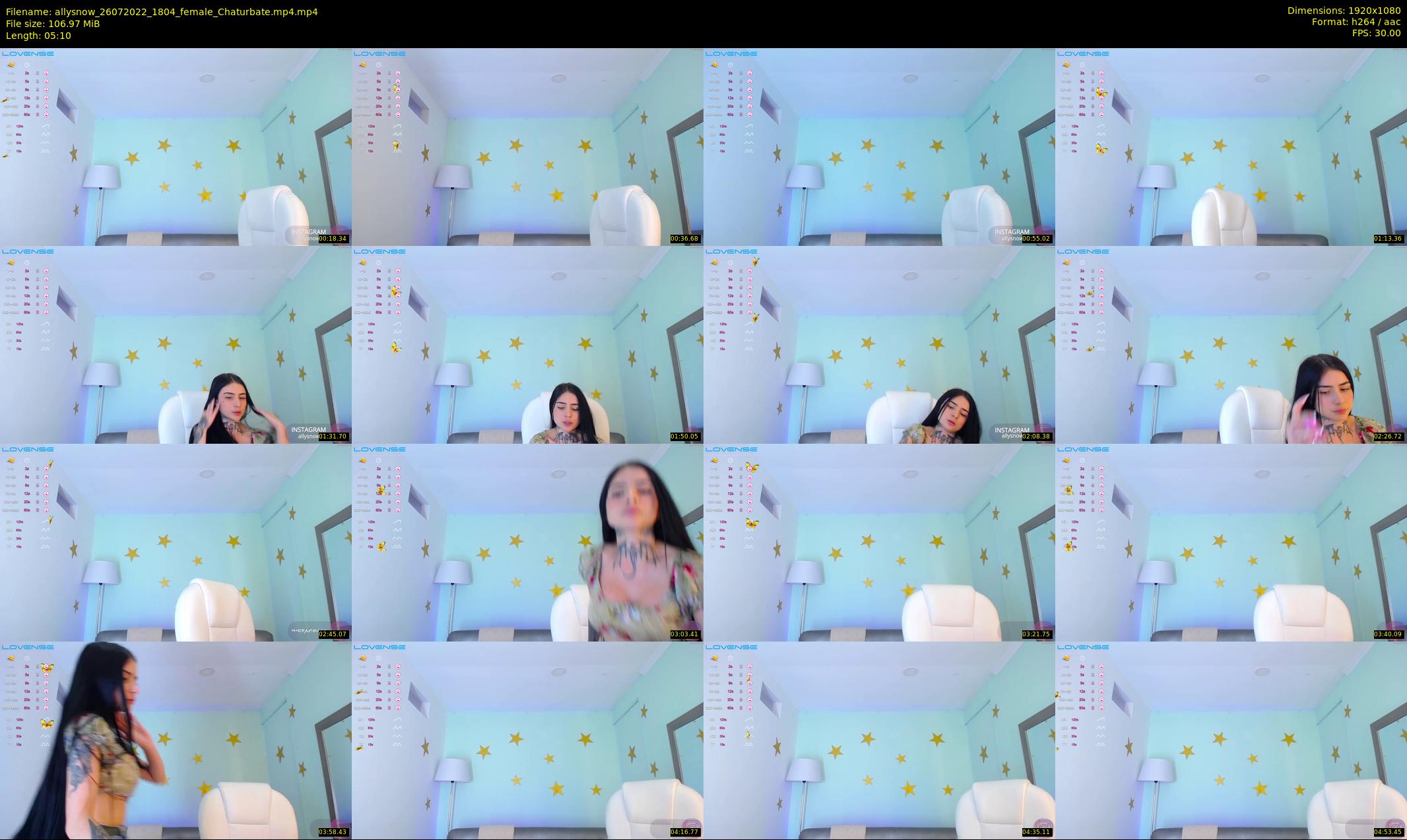 allysnow — 6 minute Chaturbate female cam show recording, 1080p, Jul 26, 2022