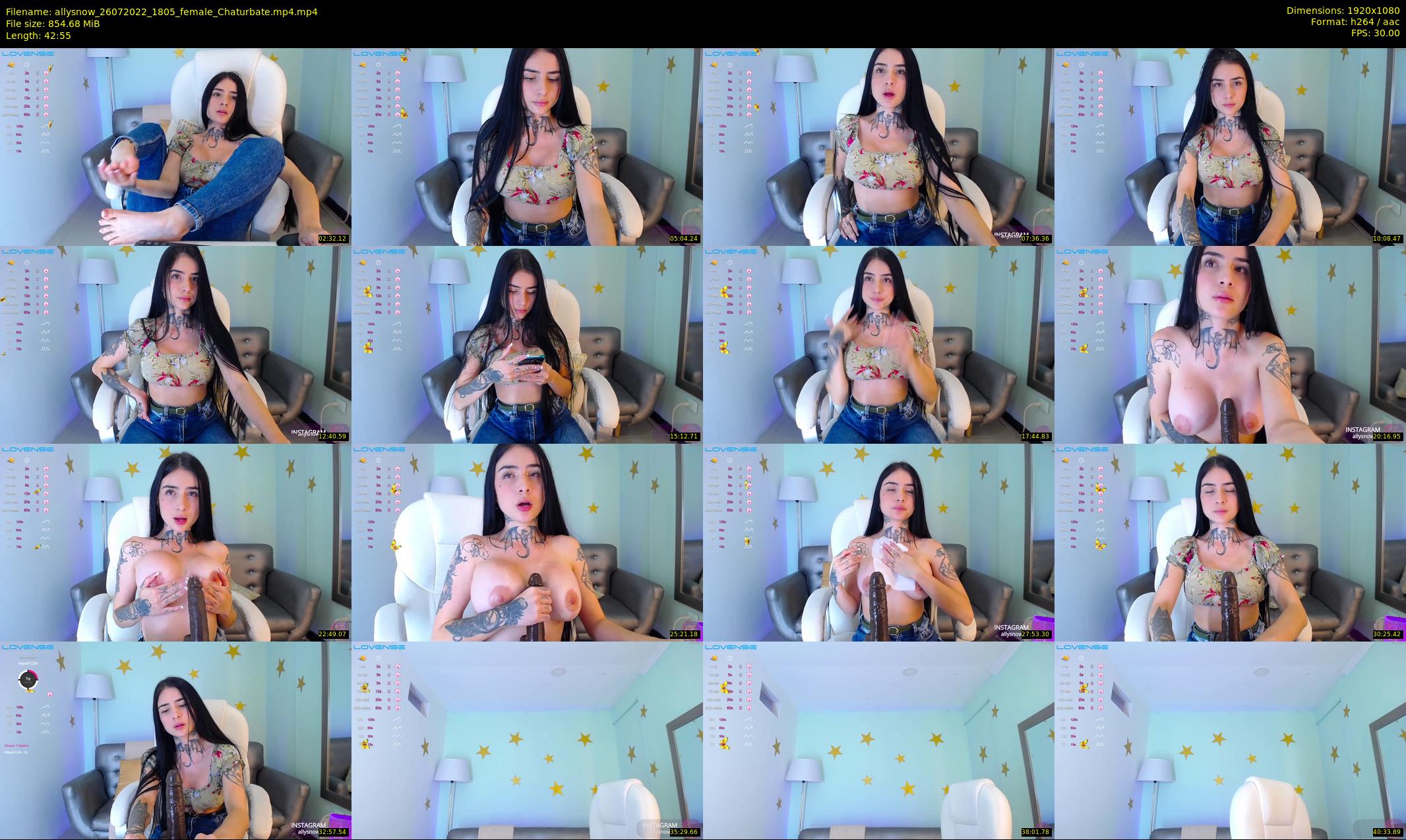 allysnow — 43 minute Chaturbate female cam show recording, 1080p, Jul 26, 2022