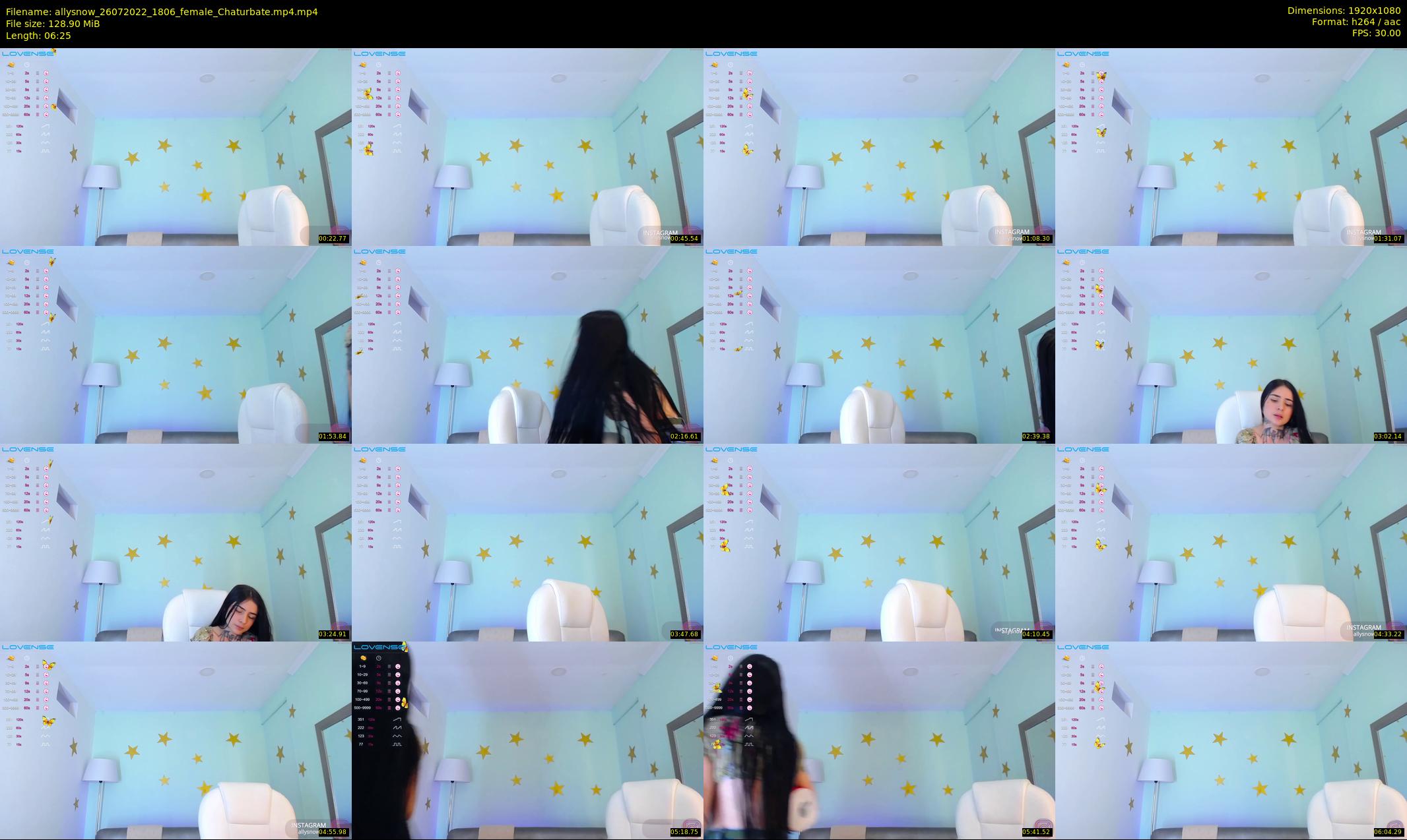 allysnow — 7 minute Chaturbate female cam show recording, 1080p, Jul 26, 2022
