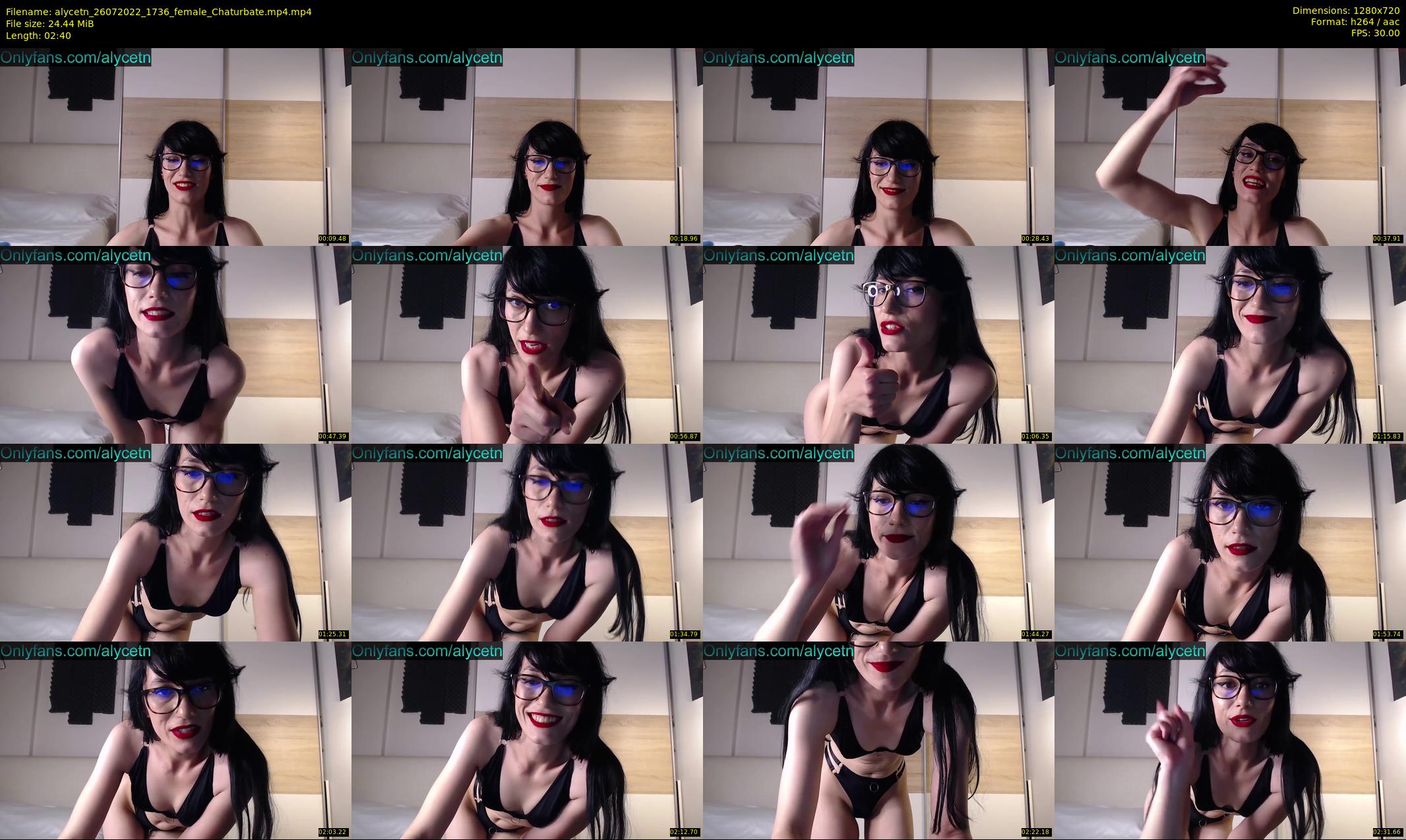 alycetn — 3 minute Chaturbate female cam show recording, 720p, Jul 26, 2022