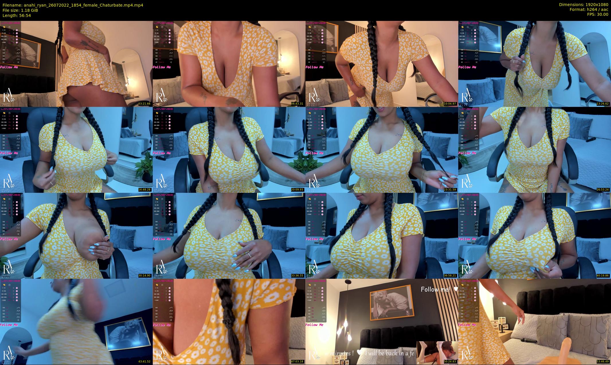 anahi_ryan — 57 minute Chaturbate female cam show recording, 1080p, Jul 26, 2022