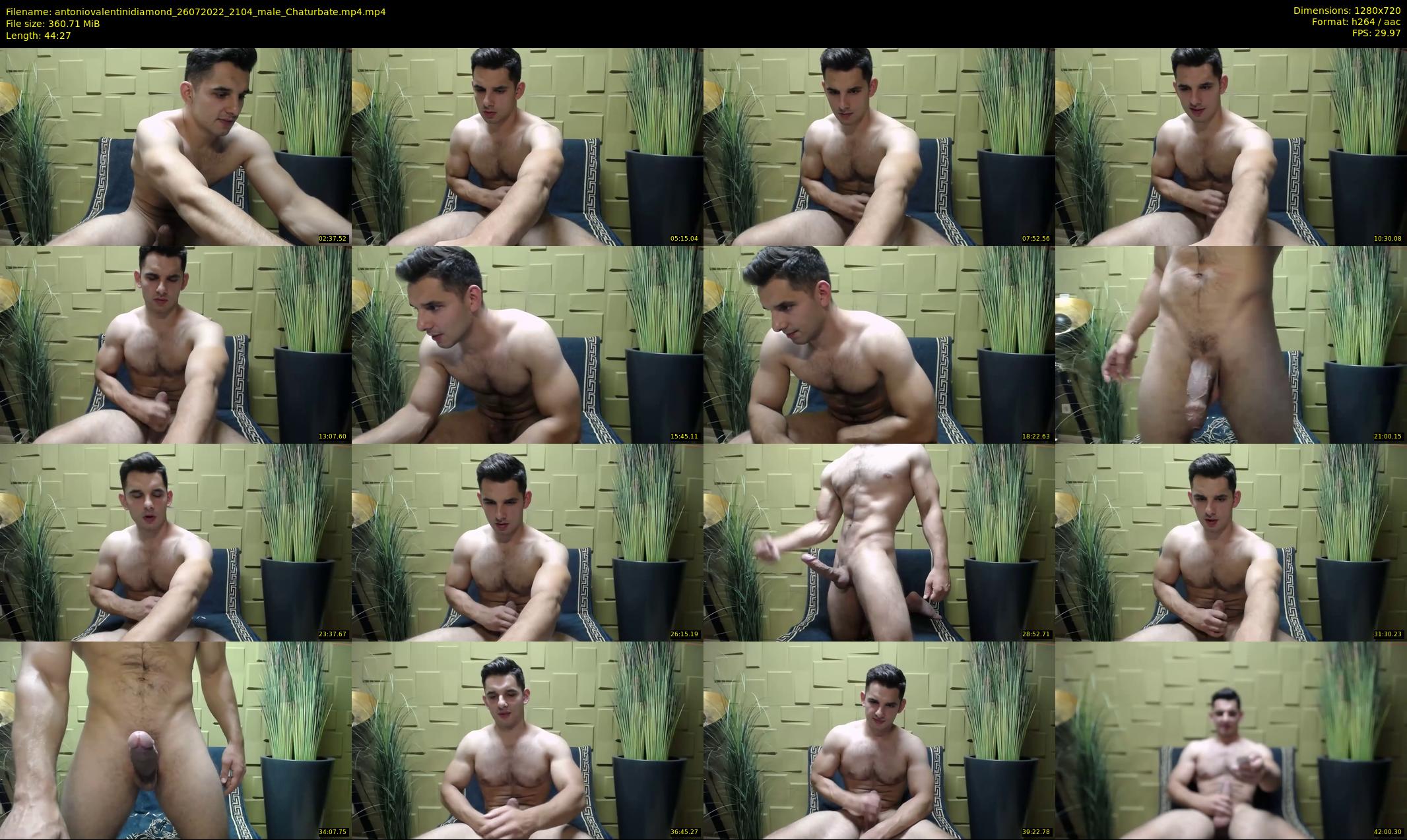 antoniovalentinidiamond — 45 minute Chaturbate male cam show recording, 720p, Jul 26, 2022