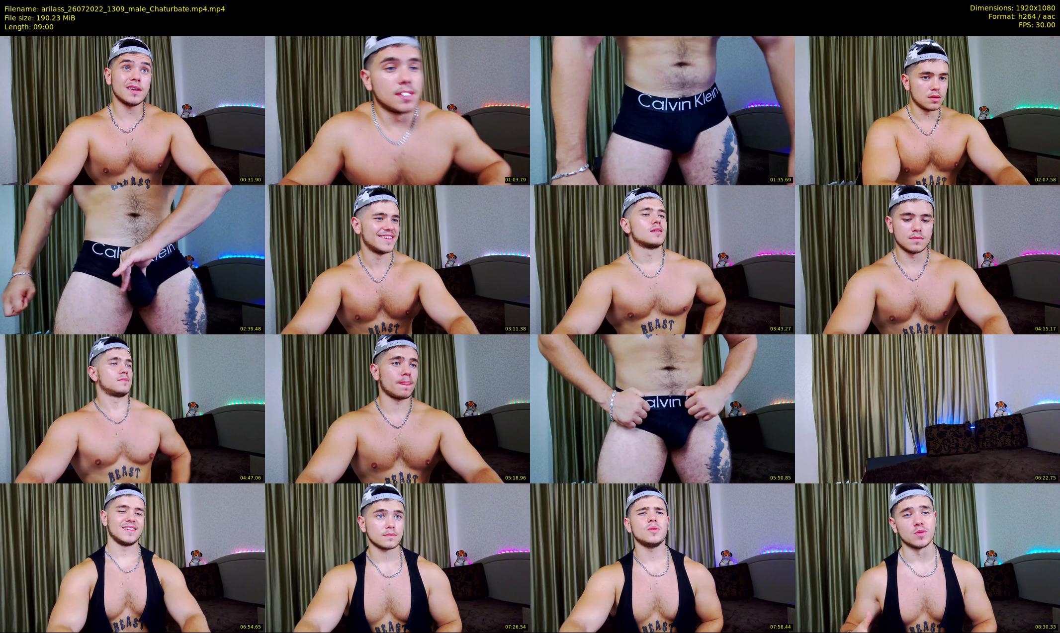 arilass — 9 minute Chaturbate male cam show recording, 1080p, Jul 26, 2022