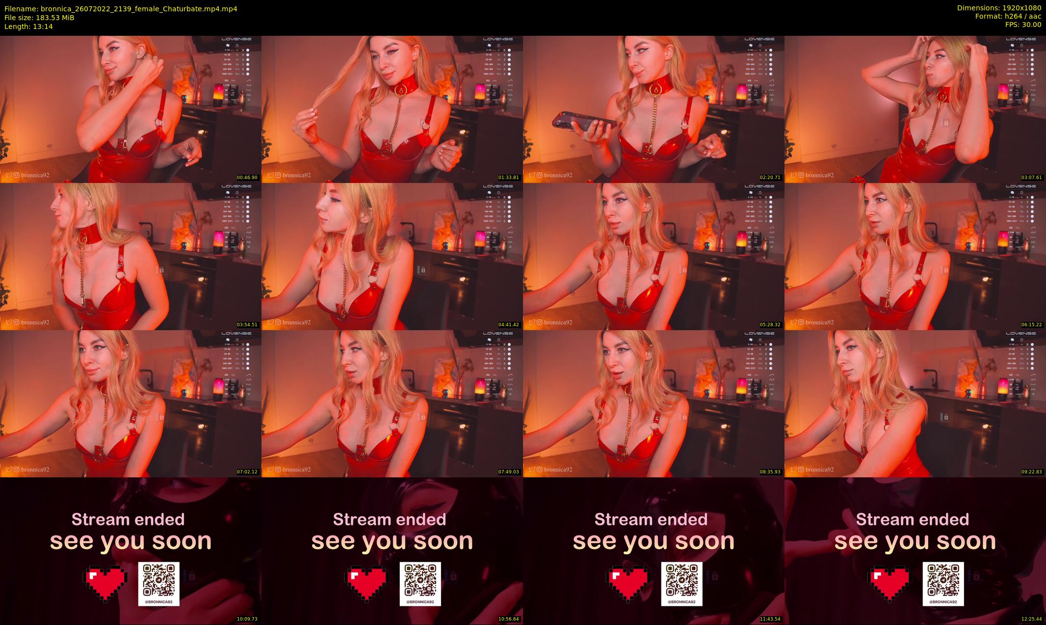 bronnica — 14 minute Chaturbate female cam show recording, 1080p, Jul 26, 2022