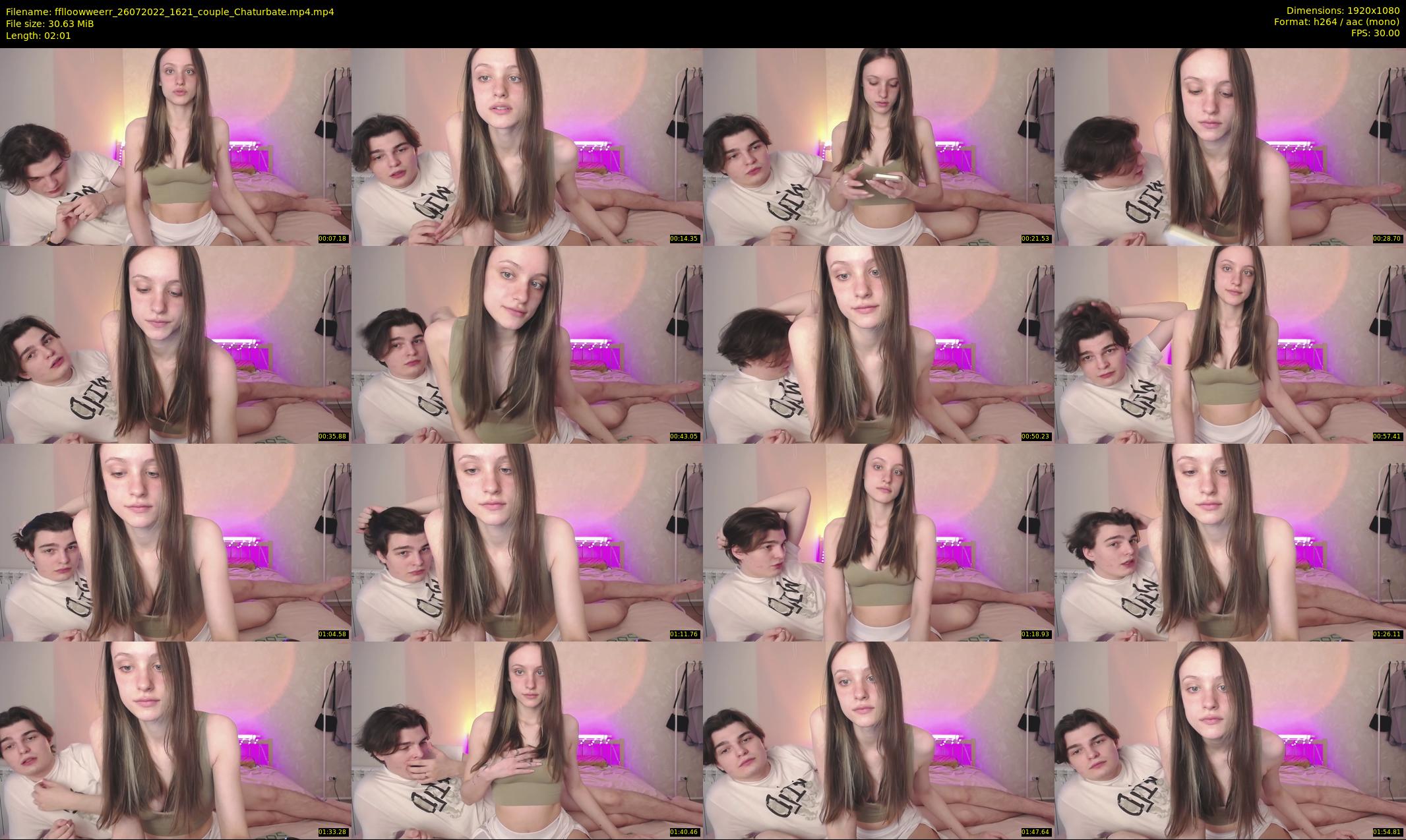 fflloowweerr — 3 minute Chaturbate couple cam show recording, 1080p, Jul 26, 2022