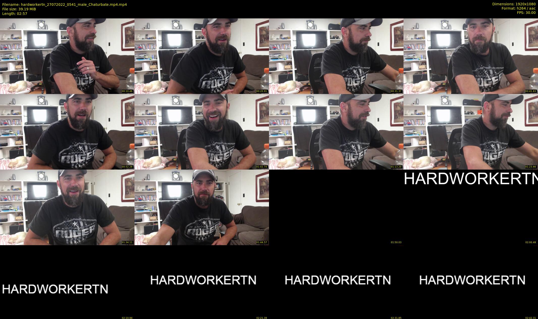 hardworkertn — 3 minute Chaturbate male cam show recording, 1080p, Jul 27, 2022