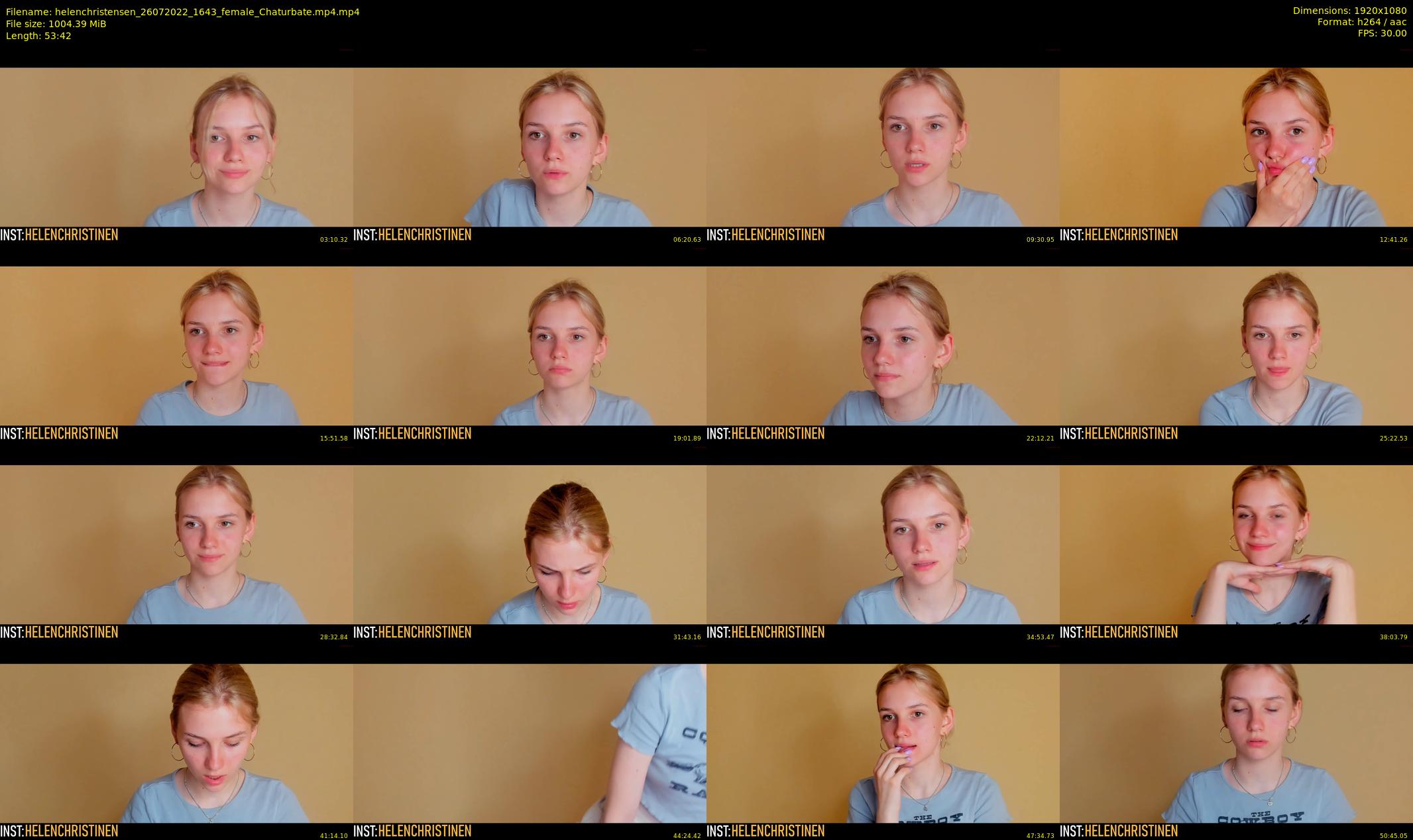 helenchristensen — 54 minute Chaturbate female cam show recording, 1080p, Jul 26, 2022