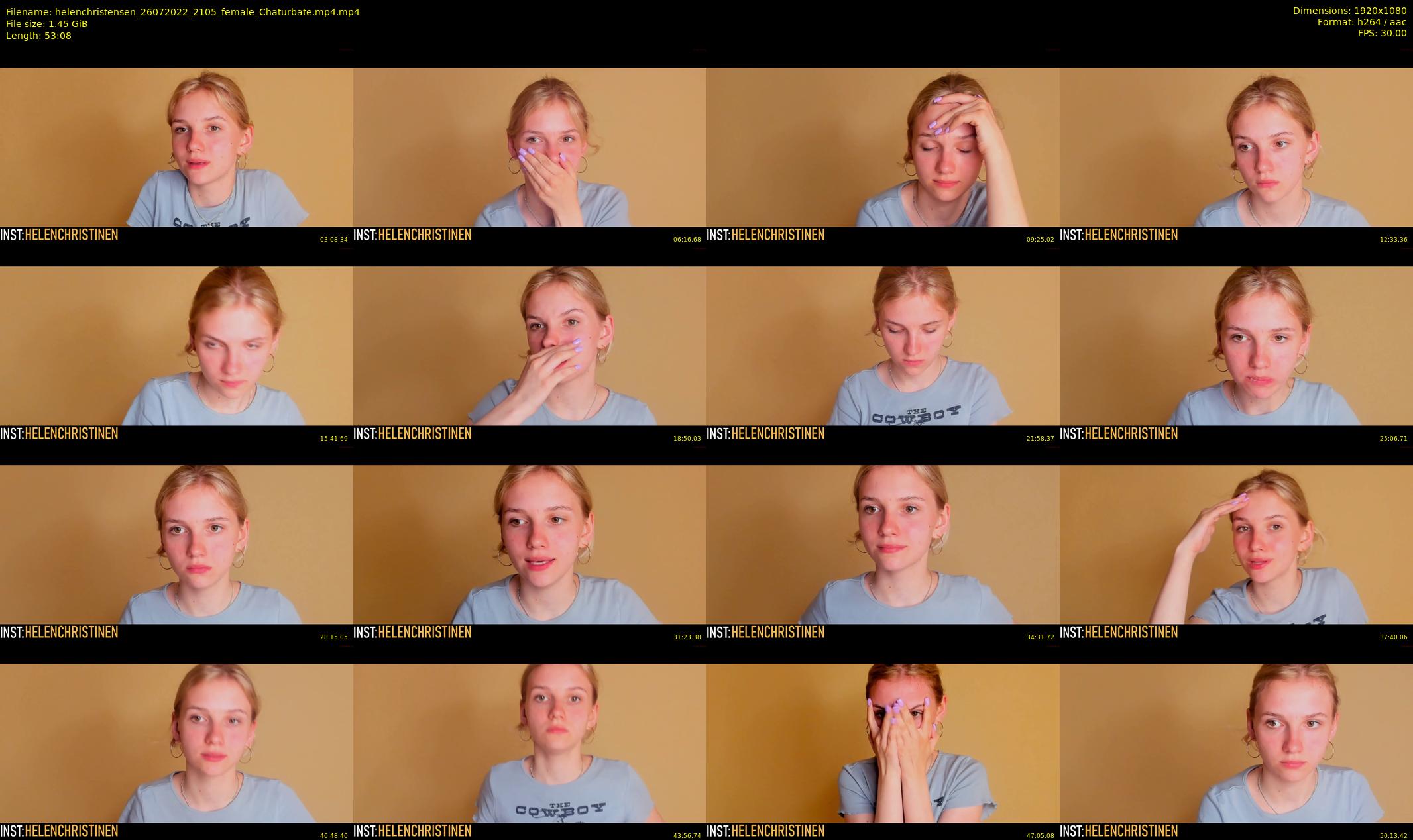 helenchristensen — 54 minute Chaturbate female cam show recording, 1080p, Jul 26, 2022