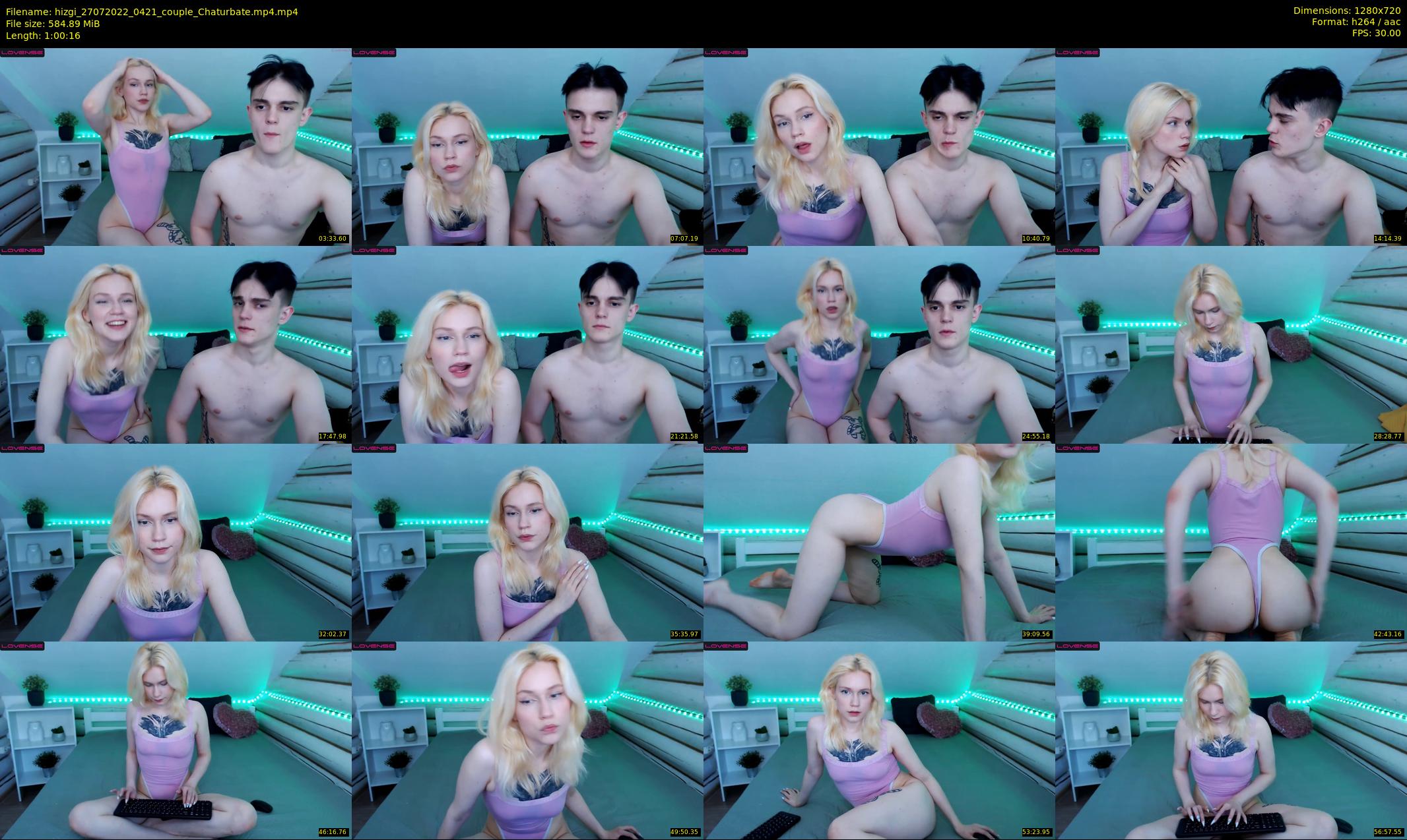 hizgi — 61 minute Chaturbate couple cam show recording, 720p, Jul 27, 2022