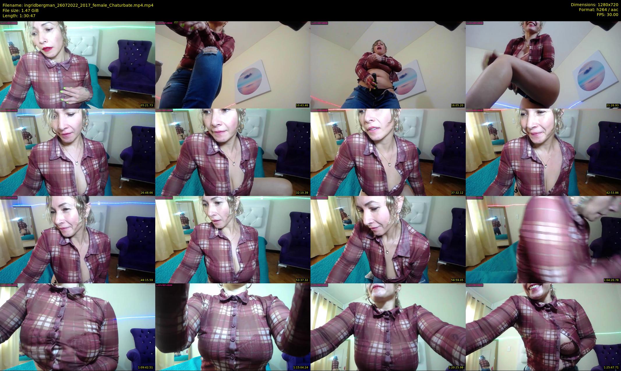 ingridbergman — 91 minute Chaturbate female cam show recording, 720p, Jul 26, 2022