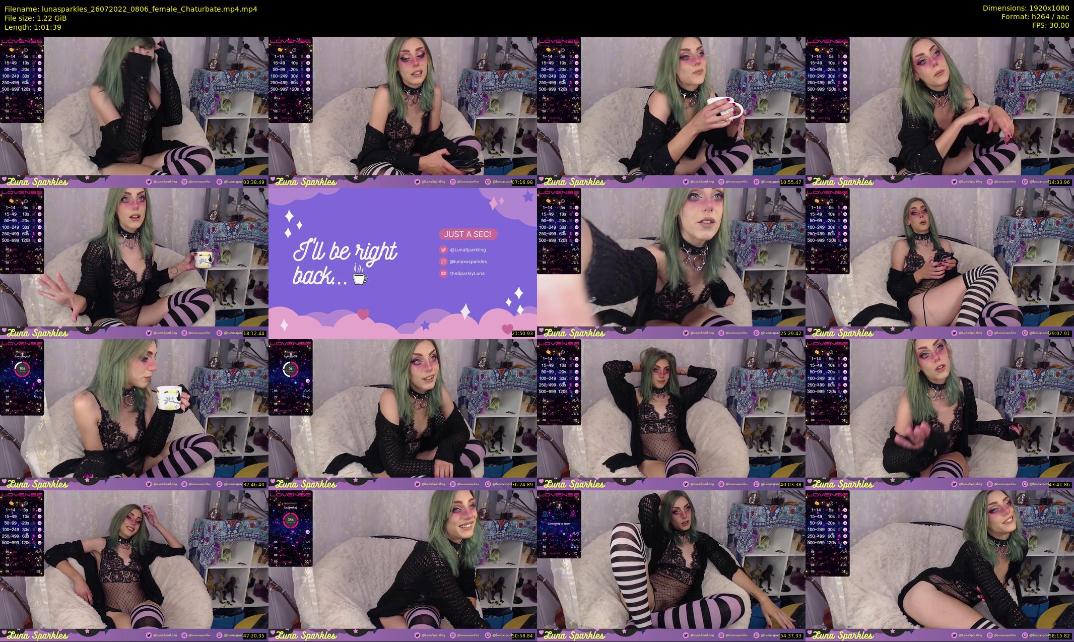 lunasparkles — 62 minute Chaturbate female cam show recording, 1080p, Jul 26, 2022